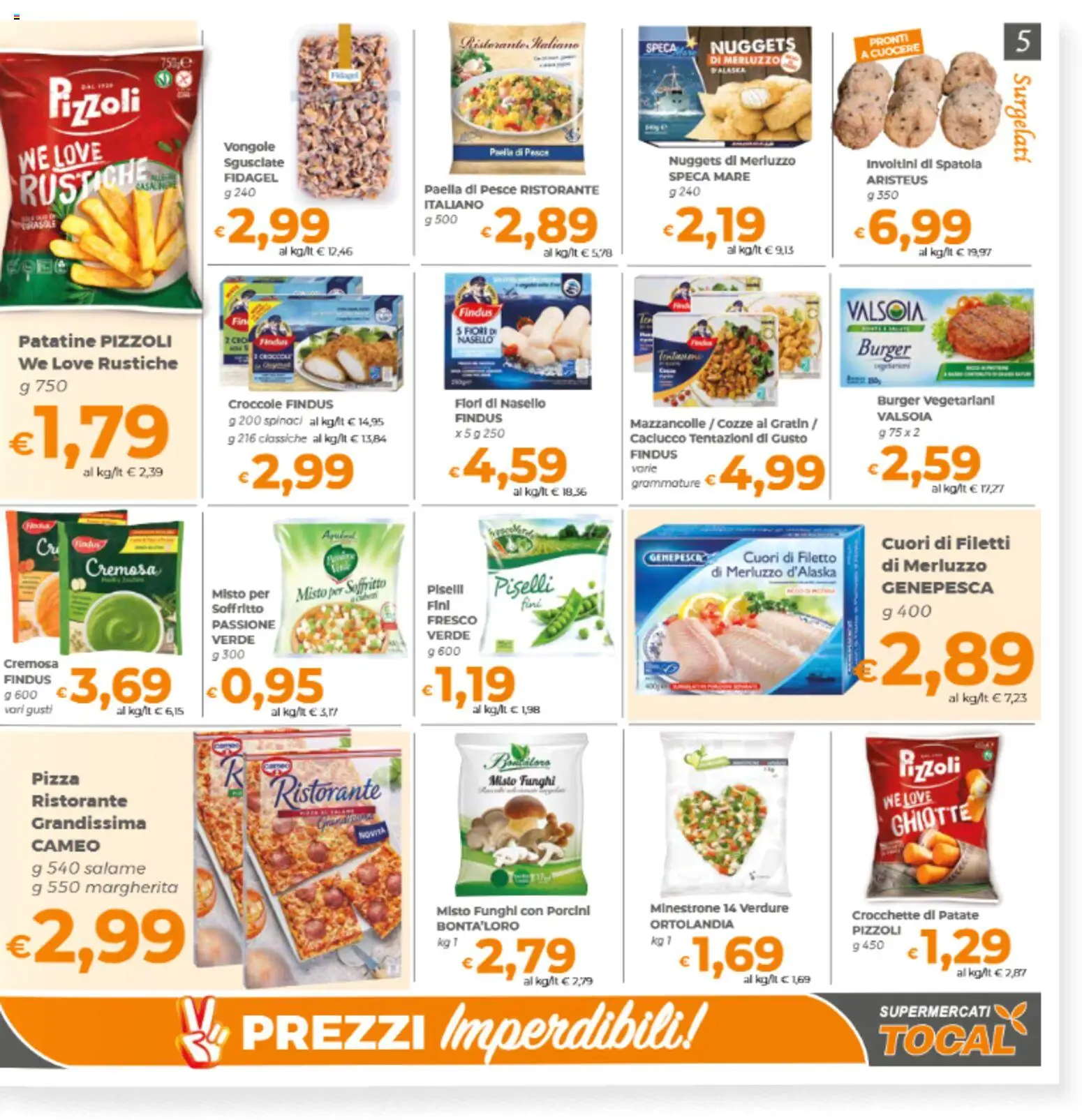 Volantino Tocal del 06.03.2026 | Pagina: 5 | Prodotti: Merluzzo, Vongole, Spatola, Paella