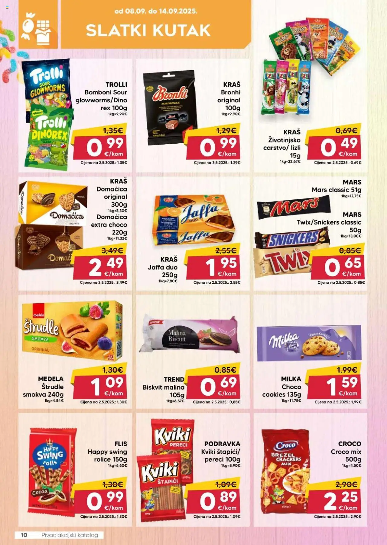 Pivac katalog | vrijedi od 08.09.2025 | Stranica: 10 | Proizvodi: Podravka, Milka, Štapići, Pereci