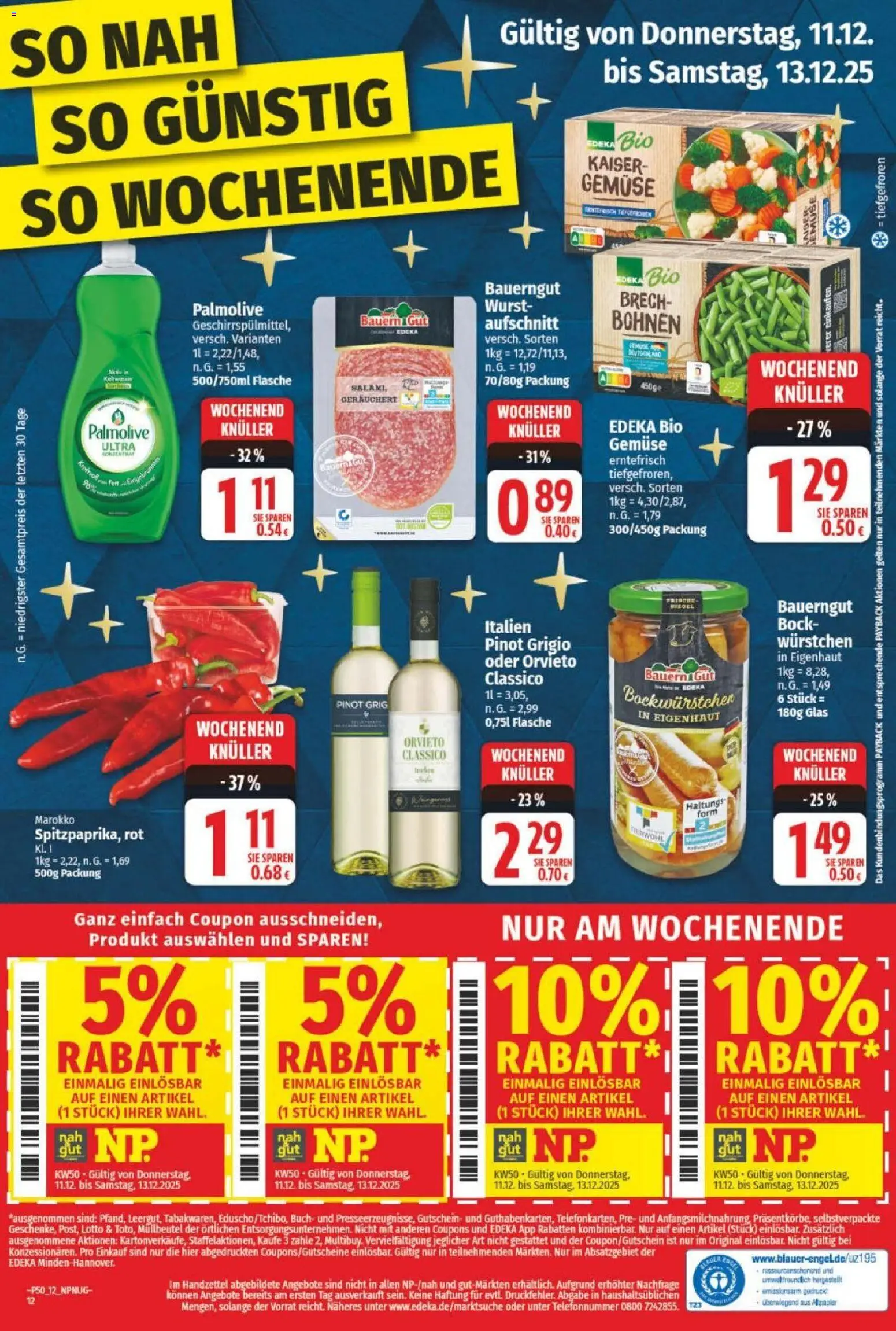 NP Discount Prospekt – gültig ab 08.12.2025 | Seite: 12 | Produkte: Gemüse, Wurst, Bauerngut