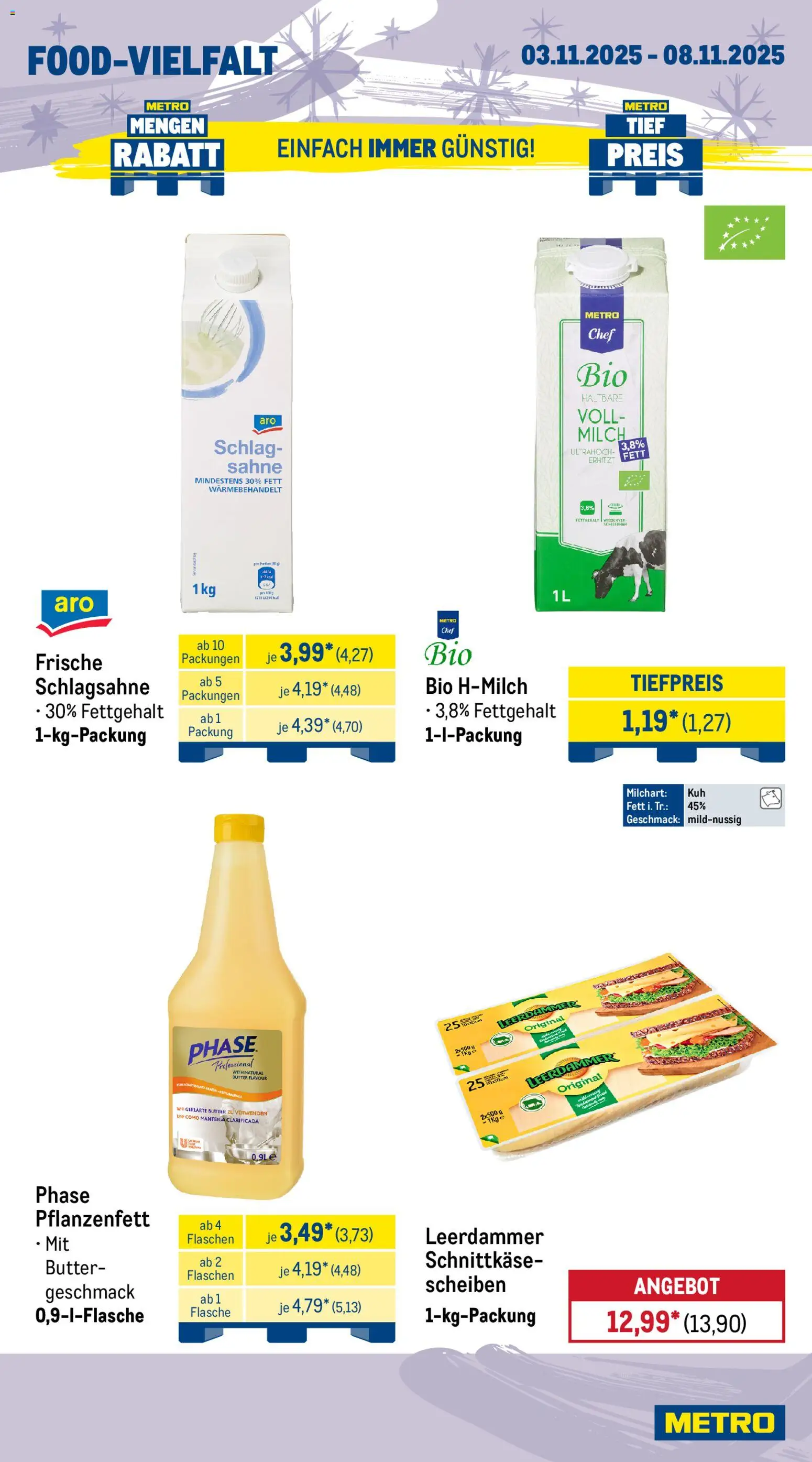 Metro - Black Friday – gültig ab 03.11.2025 | Seite: 12 | Produkte: Schlagsahne, Milch, Leerdammer, Sahne