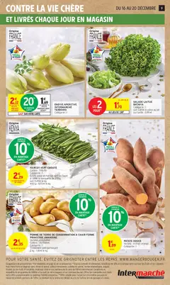 Intermarché - Prévisualisation de SALADE LAITUE BATAVIA, Catégorie : 1 soit 0.85€ la pièce au lot ou l'unité: 0,99 € valide à partir de 16.12.2025 | Page: 9