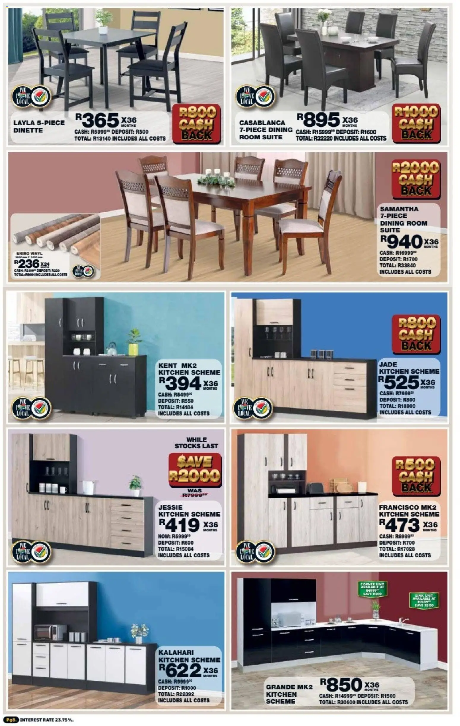 New Lewis Stores catalogue – valid from 13.04.2026 | Page: 8 | Products: Dining room suite, Sink