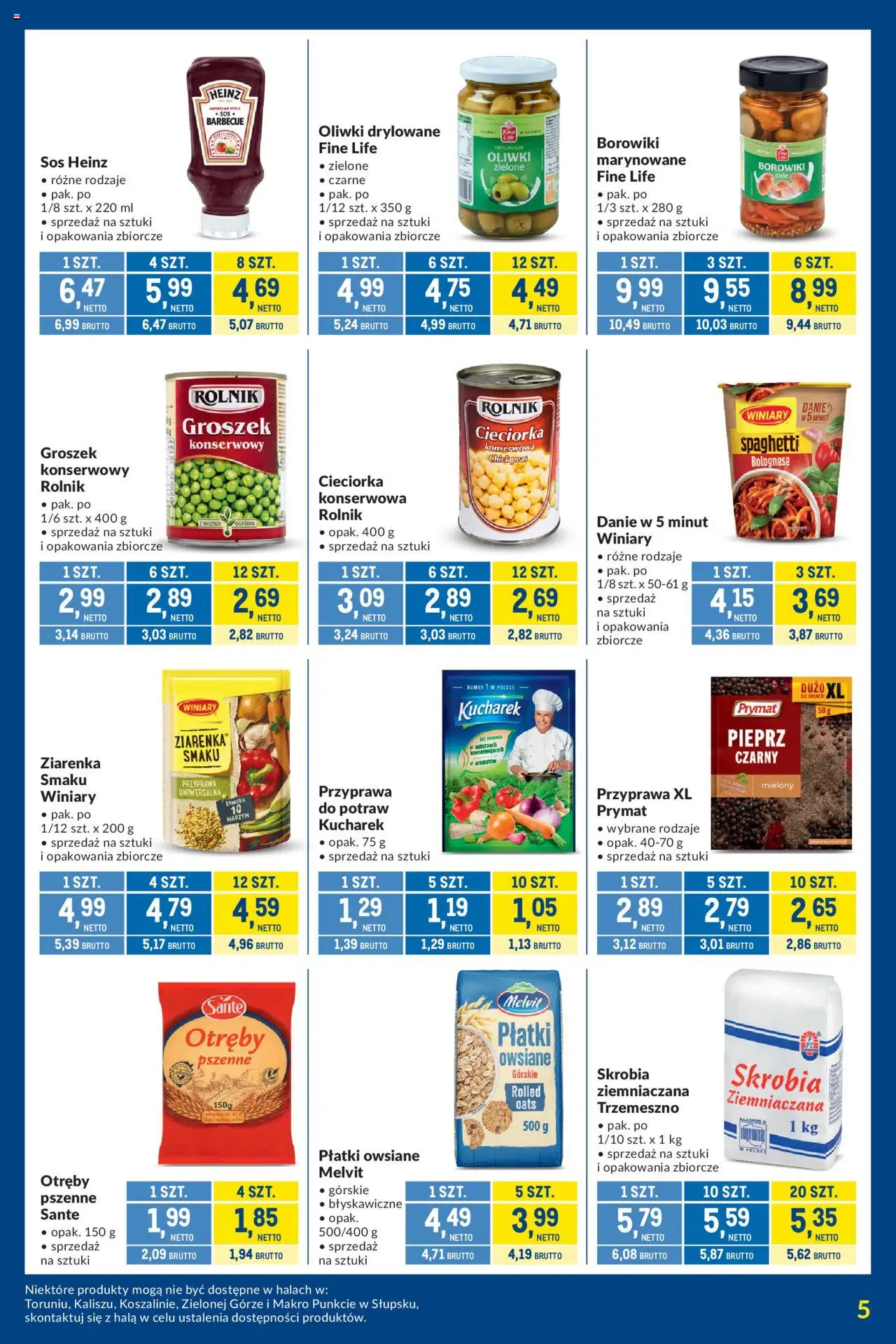 Makro Gazetka - Kupujesz więcej płacisz mniej od 10.06.2025 | Strona: 5 | Produkty: Groszek, Płatki owsiane, Groszek konserwowy, Sos