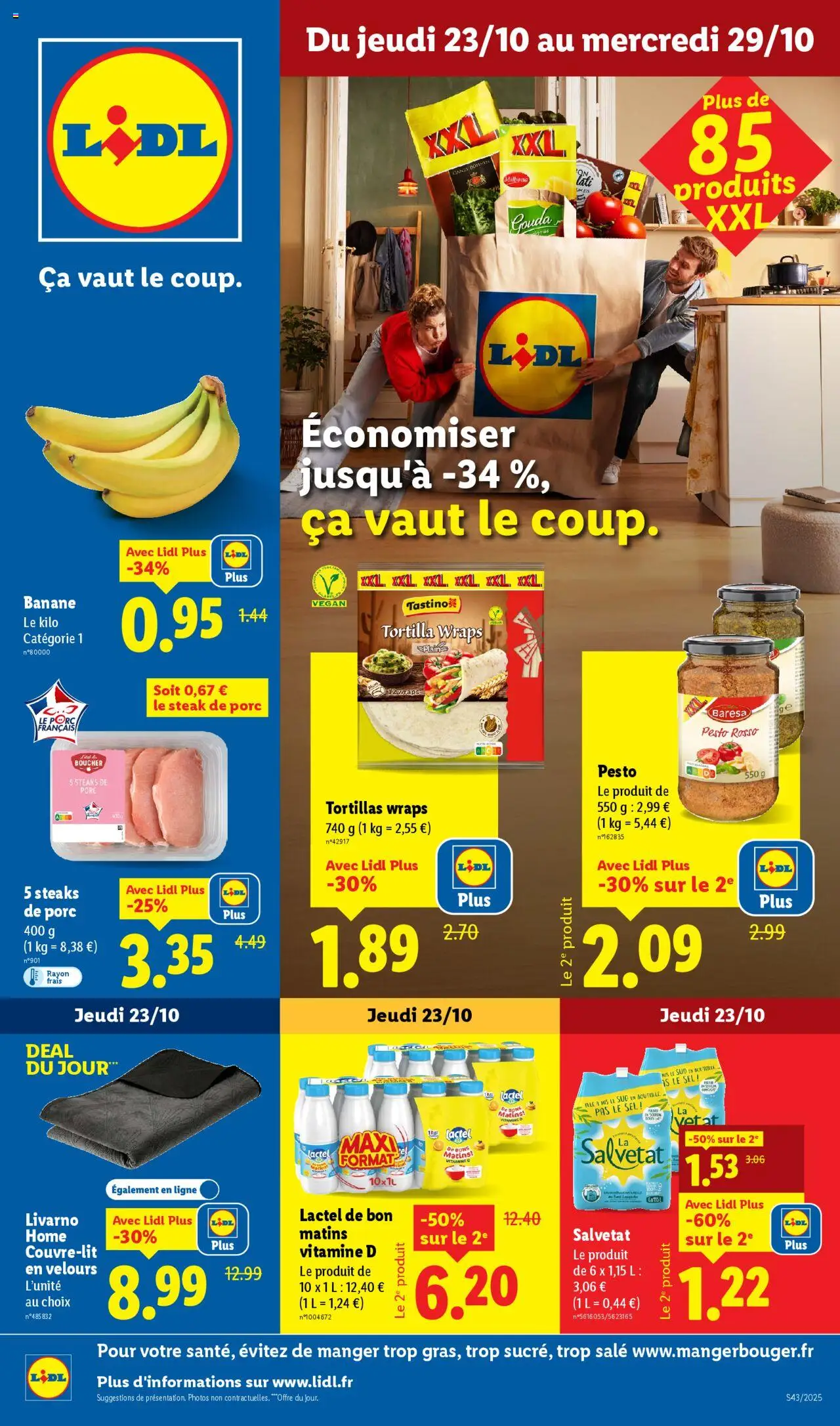 {H1} | Page: 1 | Produits: Salvetat, Tortillas, Porc, Gouda