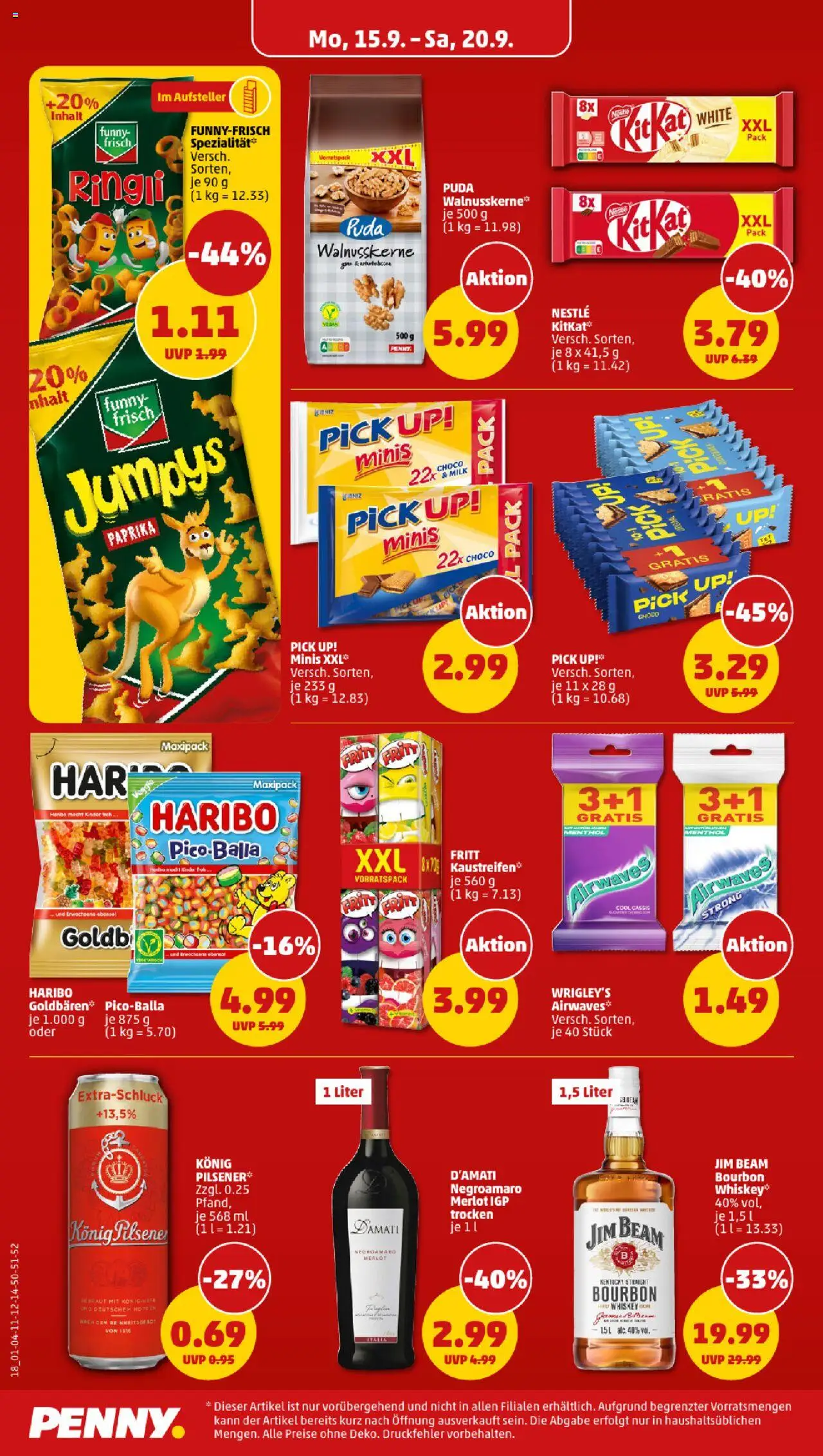 Penny Prospekt 	 – gültig ab 15.09.2025 | Seite: 18 | Produkte: Jim beam, Haribo, Bourbon, Whiskey