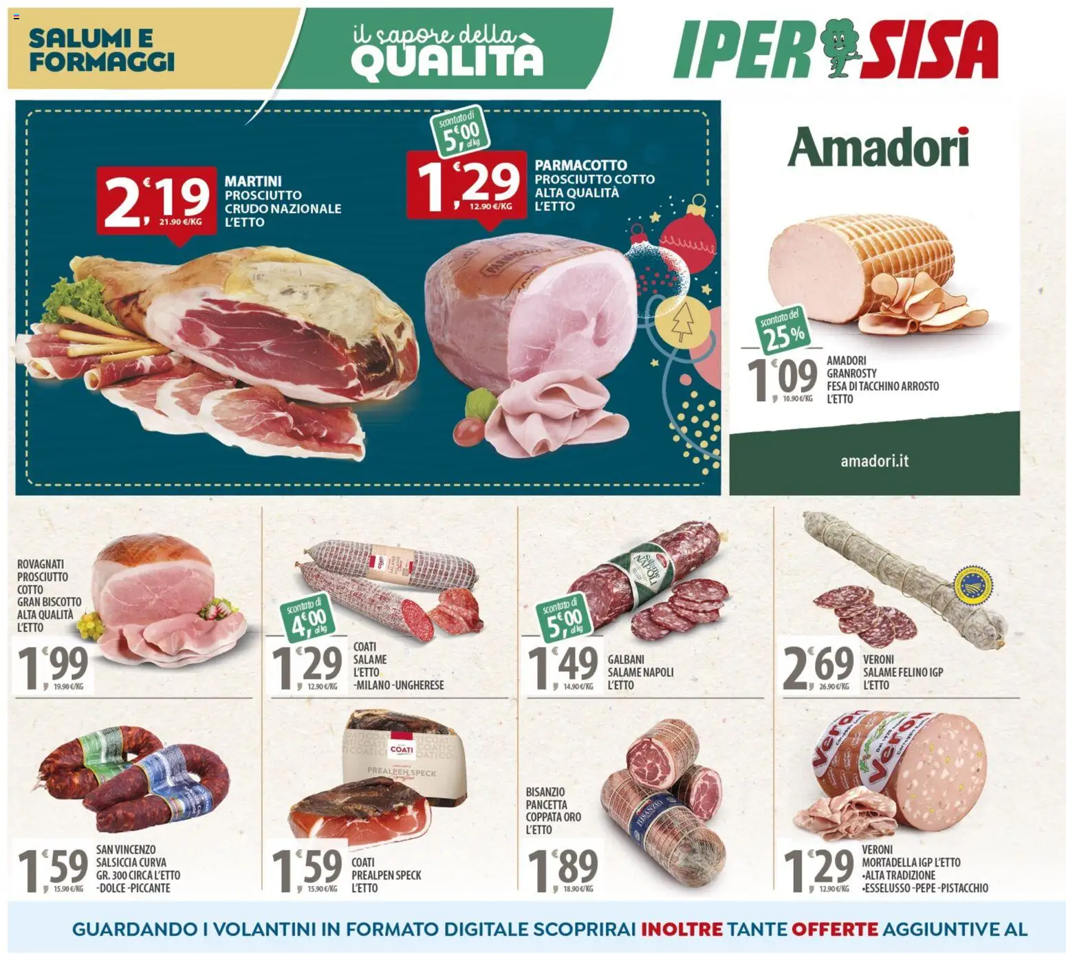 Volantino SISA del 05.12.2025 | Pagina: 4 | Prodotti: Speck, Arrosto, Prosciutto Cotto, Tacchino