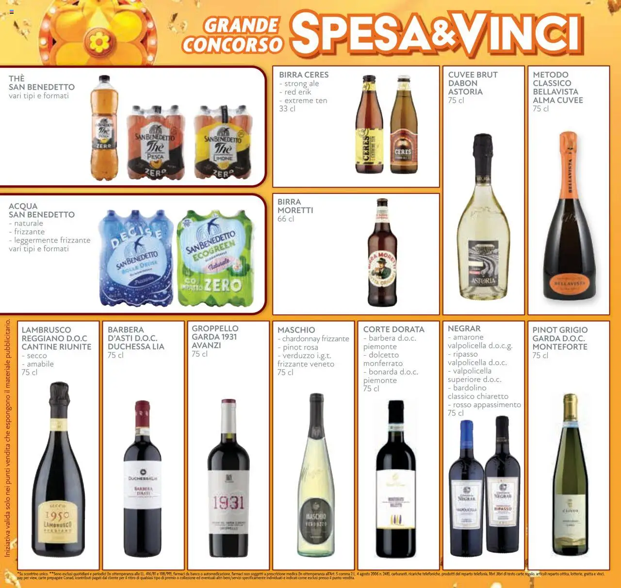 Volantino Conad del 22.10.2025 | Pagina: 8 | Prodotti: Birra, Pesca, Birra Moretti, Ceres