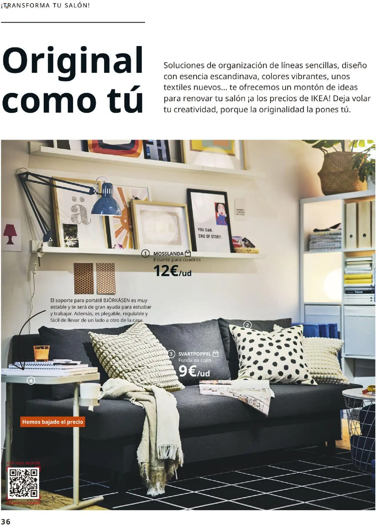 Catálogo IKEA Accesorios y decoración │ válido desde el 04.02.2025 | Página: 36 | Productos: Té, Funda, Funda de cojín, Estante