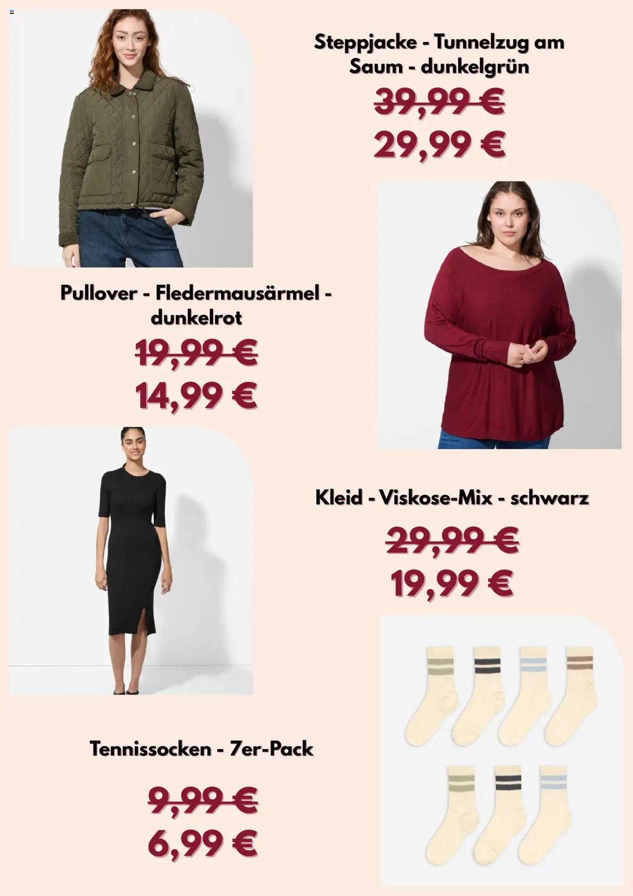 Takko Prospekt 	 – gültig ab 09.10.2025 | Seite: 5 | Produkte: Steppjacke, Pullover, Kleid