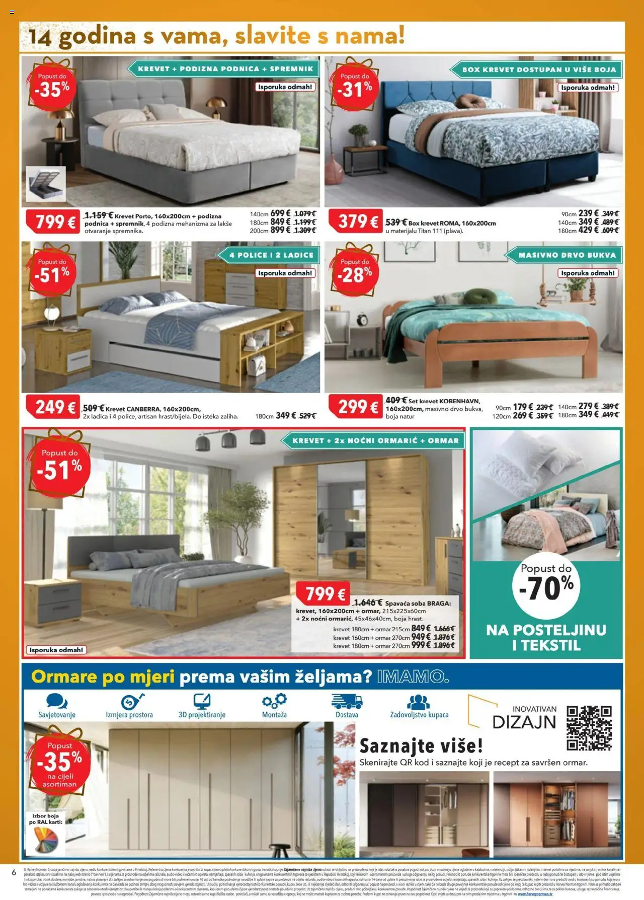 Harvey Norman katalog | vrijedi od 02.10.2025 | Stranica: 6 | Proizvodi: Krevet, Ormar, Spavaća soba, Ladice
