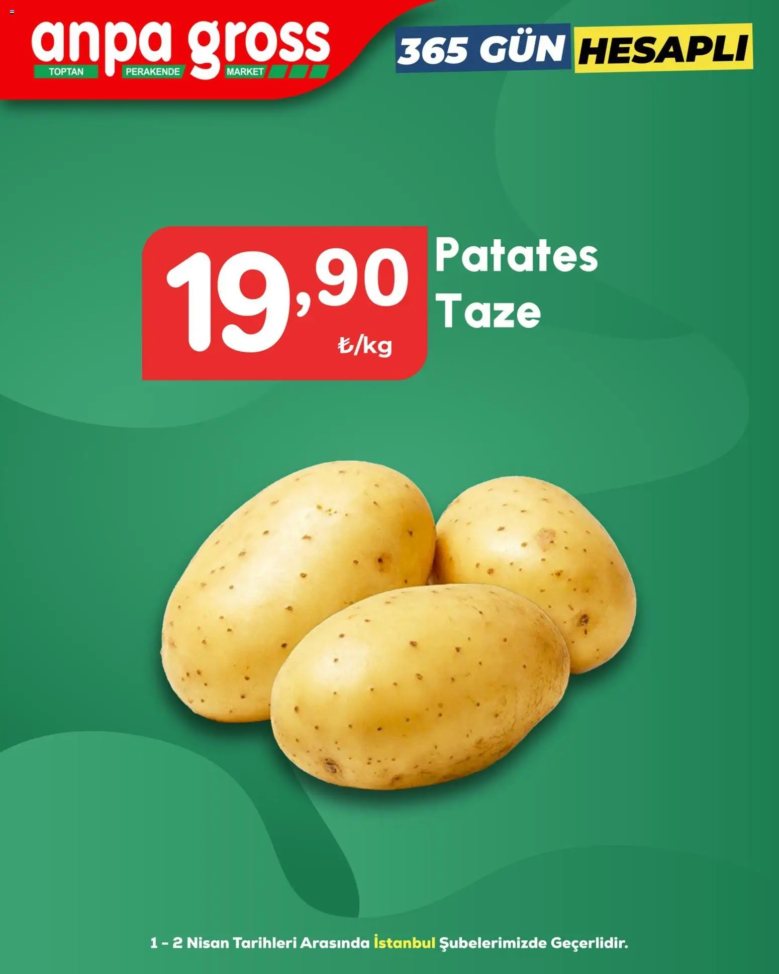Anpa Gross - Manav - 01.04.2026 tarihinden itibaren geçerlidir | Sayfa: 1 | Ürünler: Patates