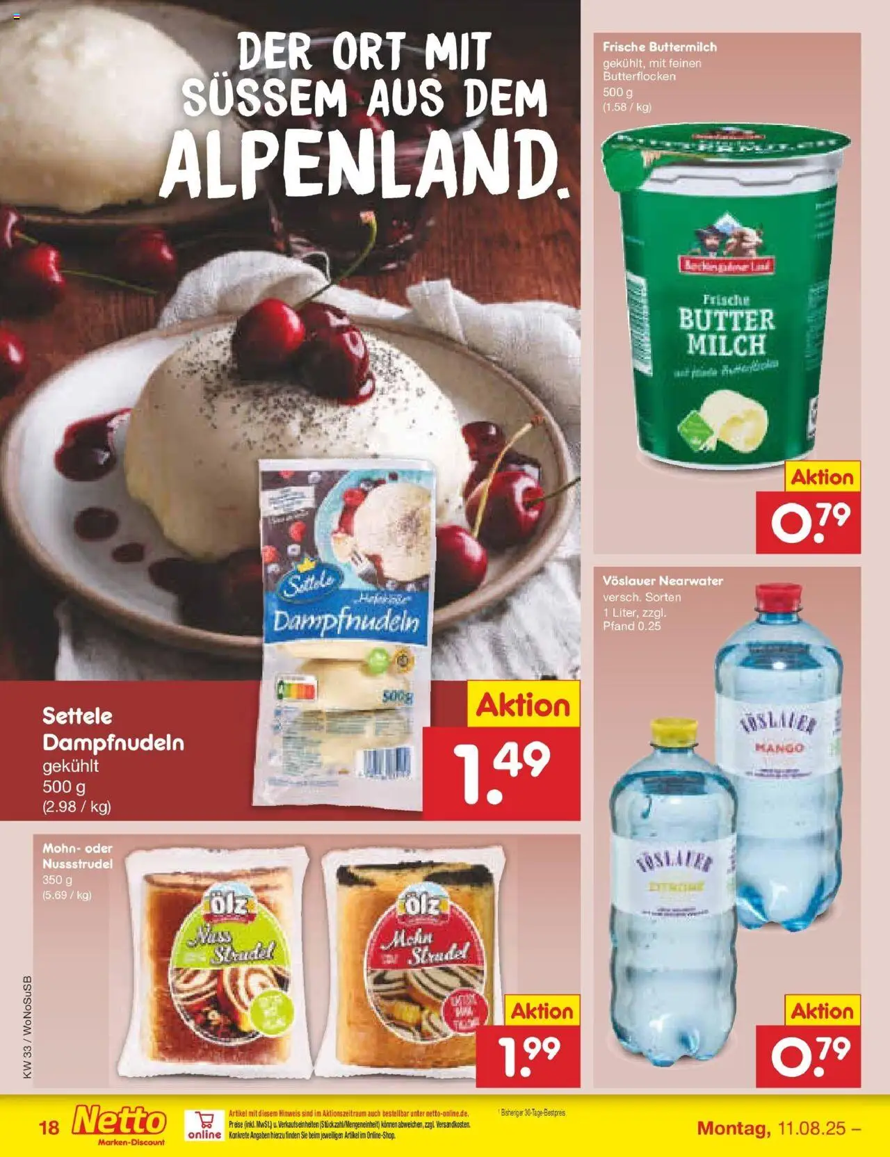 Netto Marken-Discount prospekt Lahnau	 - gültig ab dem 10.08.2025 | Seite: 24 | Produkte: Buttermilch, Milch, Butter, Mango