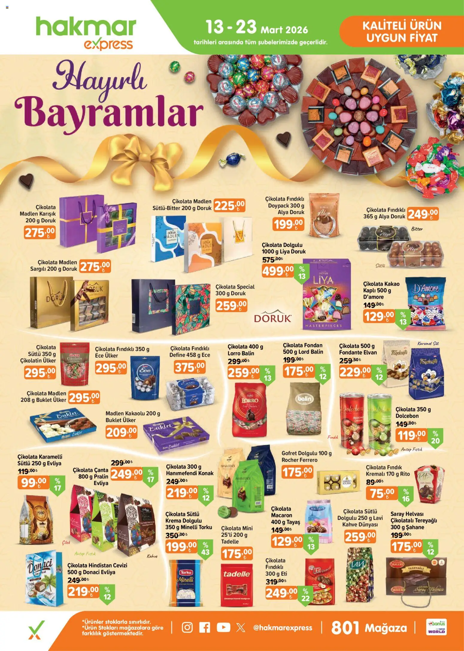 Hakmar Express - Cuma Aktüel Ürünler - 13.03.2026 tarihinden itibaren geçerlidir | Sayfa: 1 | Ürünler: Fıstık, Hindistan Cevizi, Çikolata, Çilek