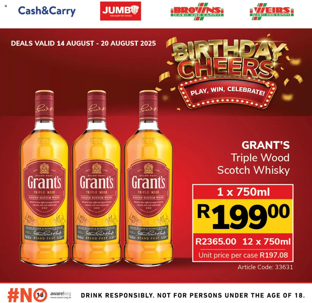 Jumbo Birthday Deals Whisky │ valid from 14.08.2025 | Page: 2 | Products: Case