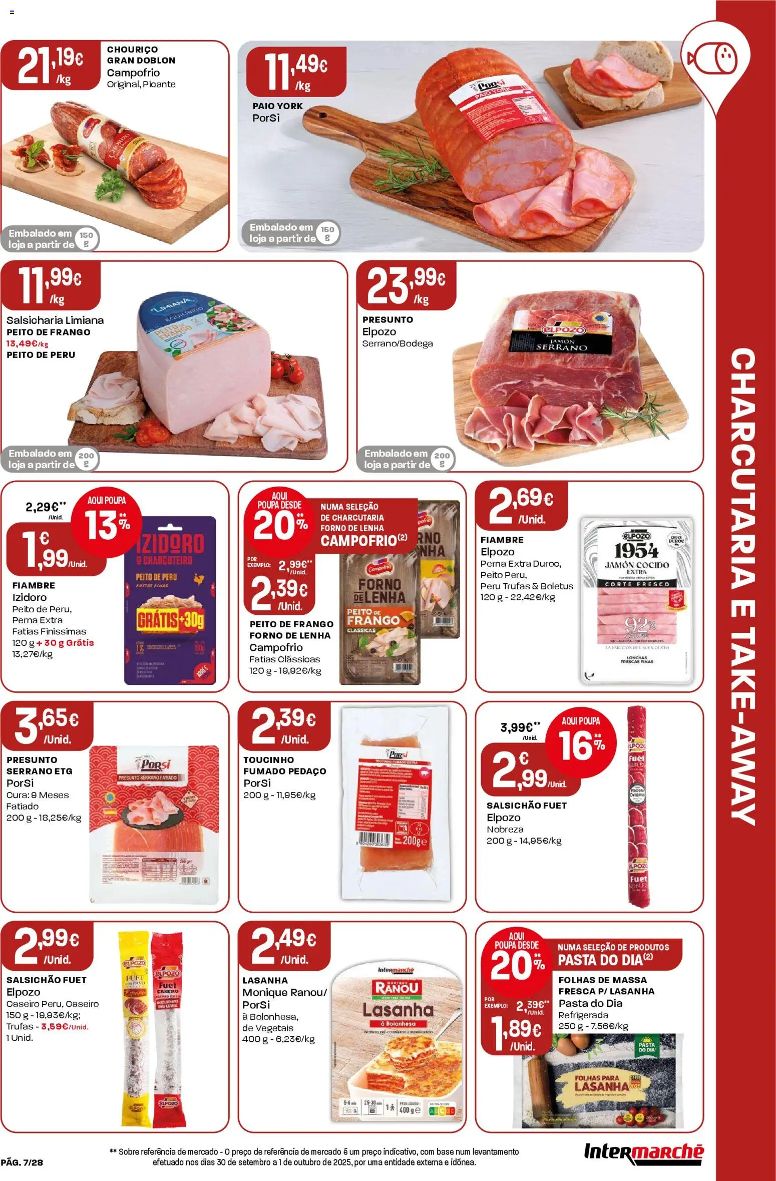 Intermarché Folheto Contact │ válido de 06.11.2025 | Página: 7 | Produtos: Peito de frango, Presunto, Chouriço, Carne
