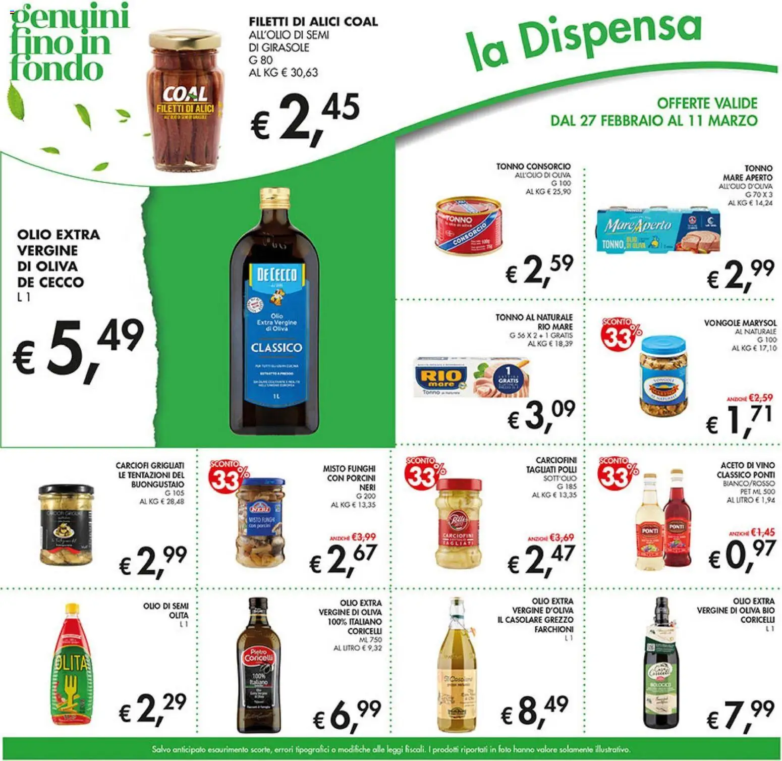 Volantino Coal del 27.02.2026 | Pagina: 18 | Prodotti: Olio, Tonno, Tonno al naturale, Alici