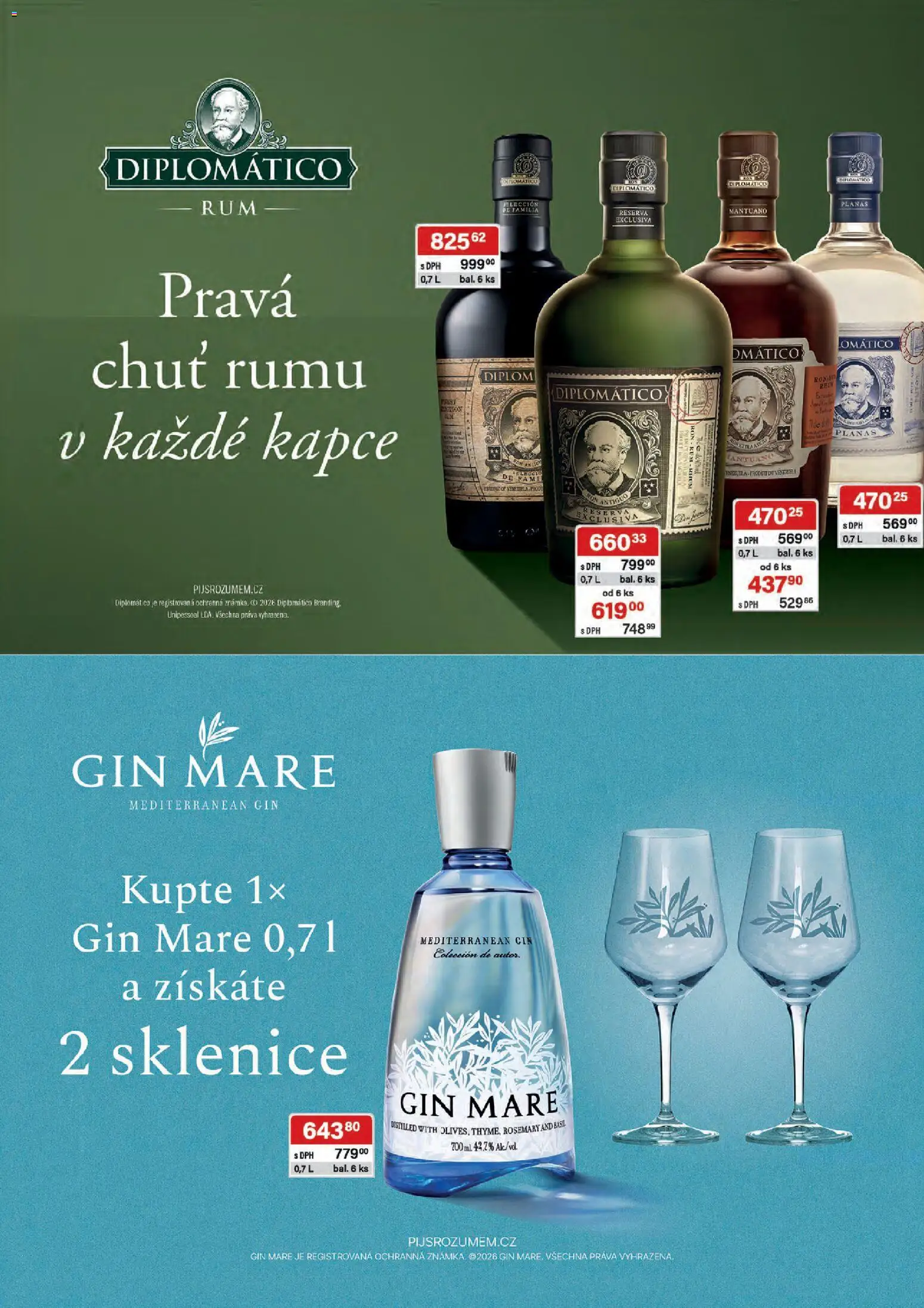 Astur & Qanto leták - Velkoobchod 05/2026 od 01.05.2026 | Strana: 29 | Produkty: Diplomatico, Gin, Gin Mare, Sklenice