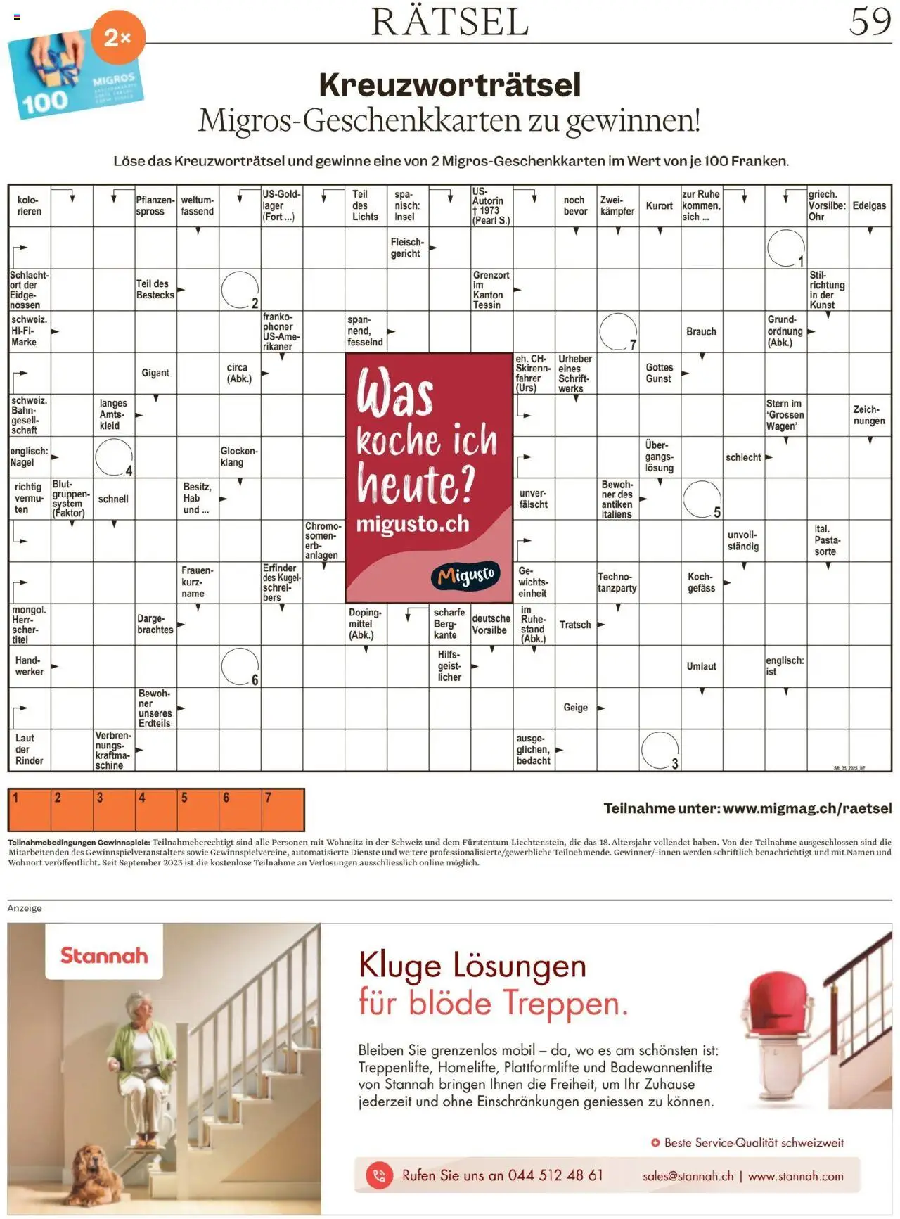 Migros - Magazin ab 25.08.2025 | Seite: 59 | Produkte: Pasta, Kleid, Hifi