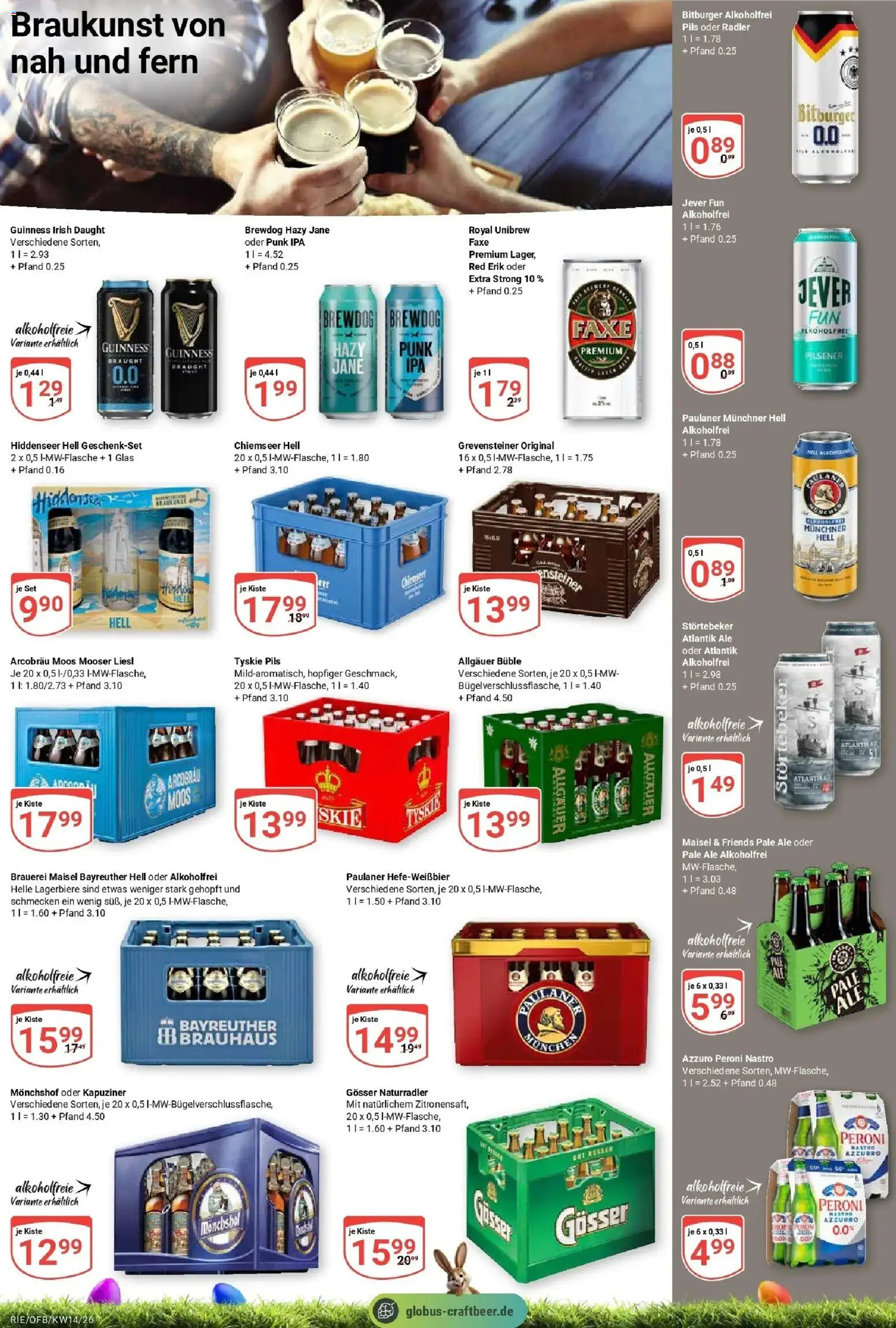 Globus prospekt Bochum-Riemke	 – gültig ab 30.03.2026 | Seite: 22 | Produkte: Bayreuther hell, Bitburger, Pils, Paulaner