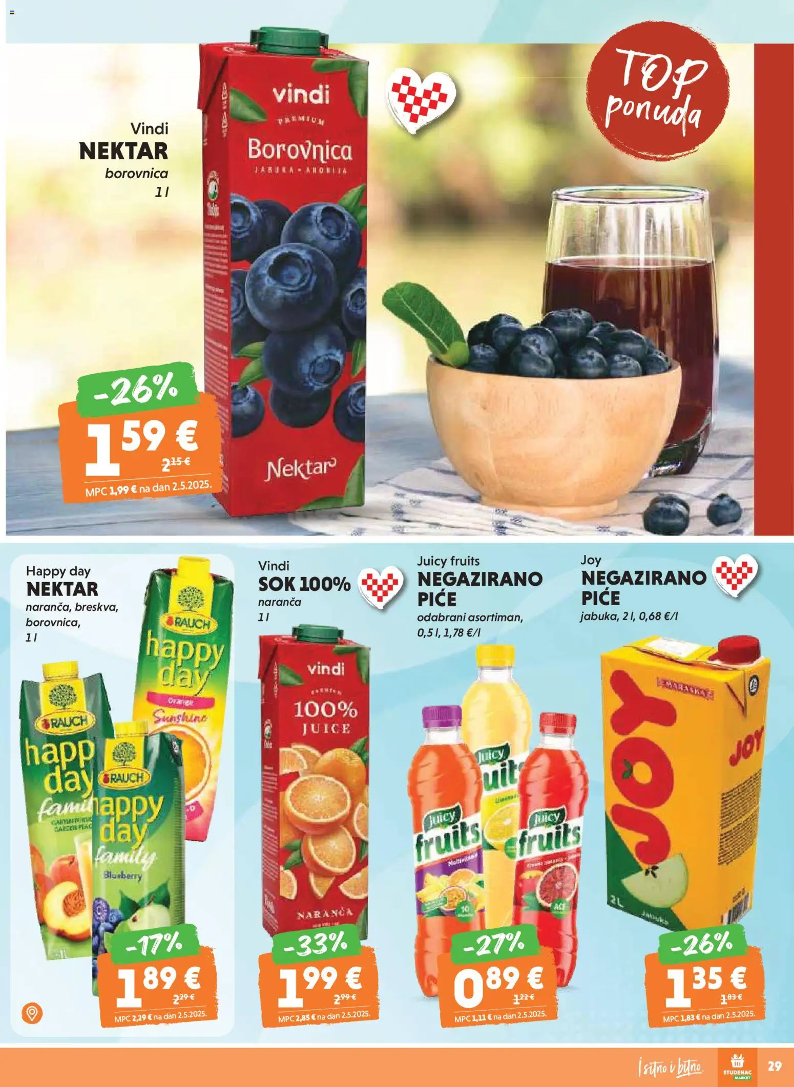 Studenac katalog | vrijedi od 19.11.2025 | Stranica: 27 | Proizvodi: Sok, Borovnica