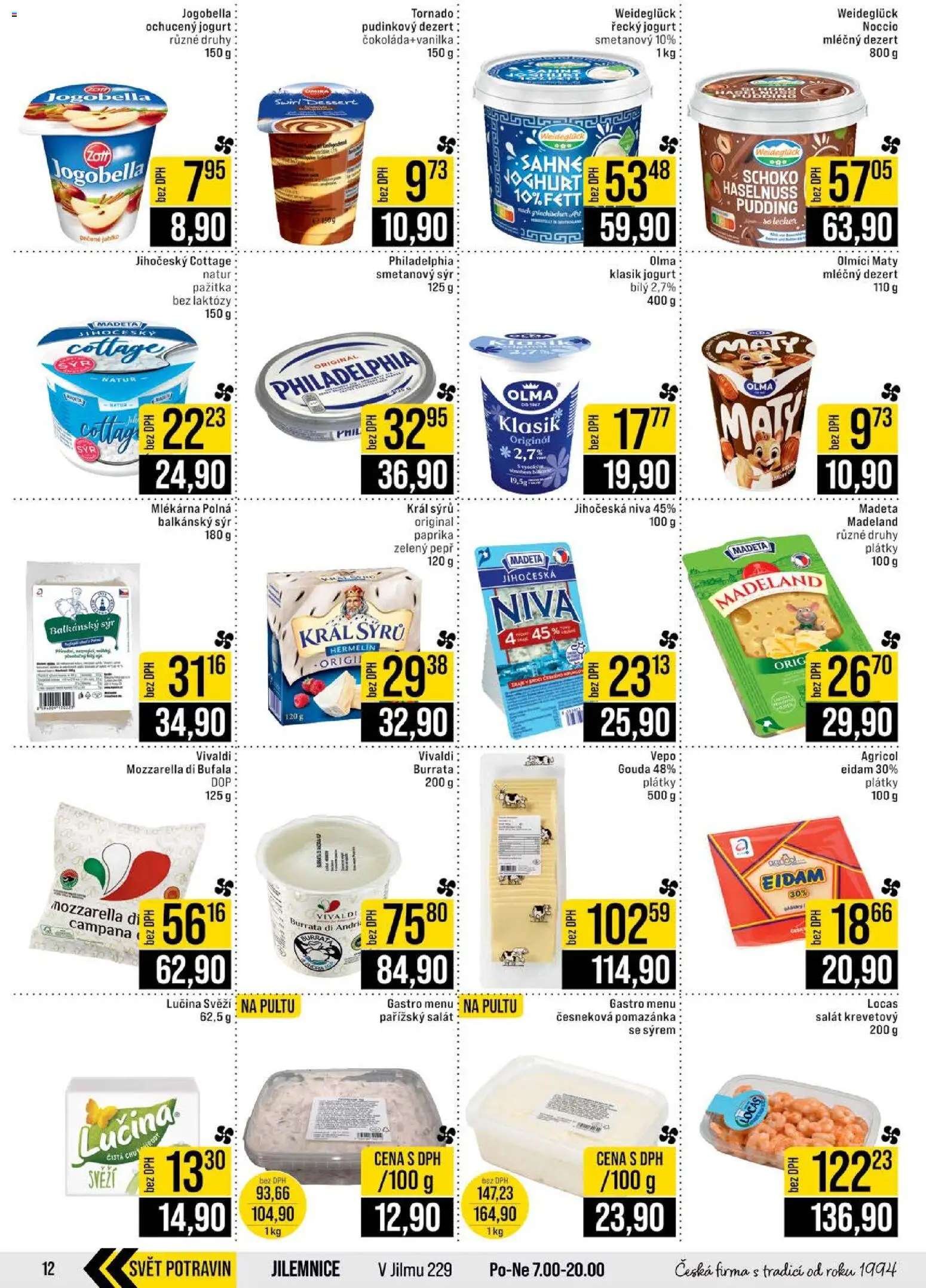 Jip leták - Cash & Carry od 17.12.2025 | Strana: 12 | Produkty: Gouda, Burrata, Salát, Smetanový sýr