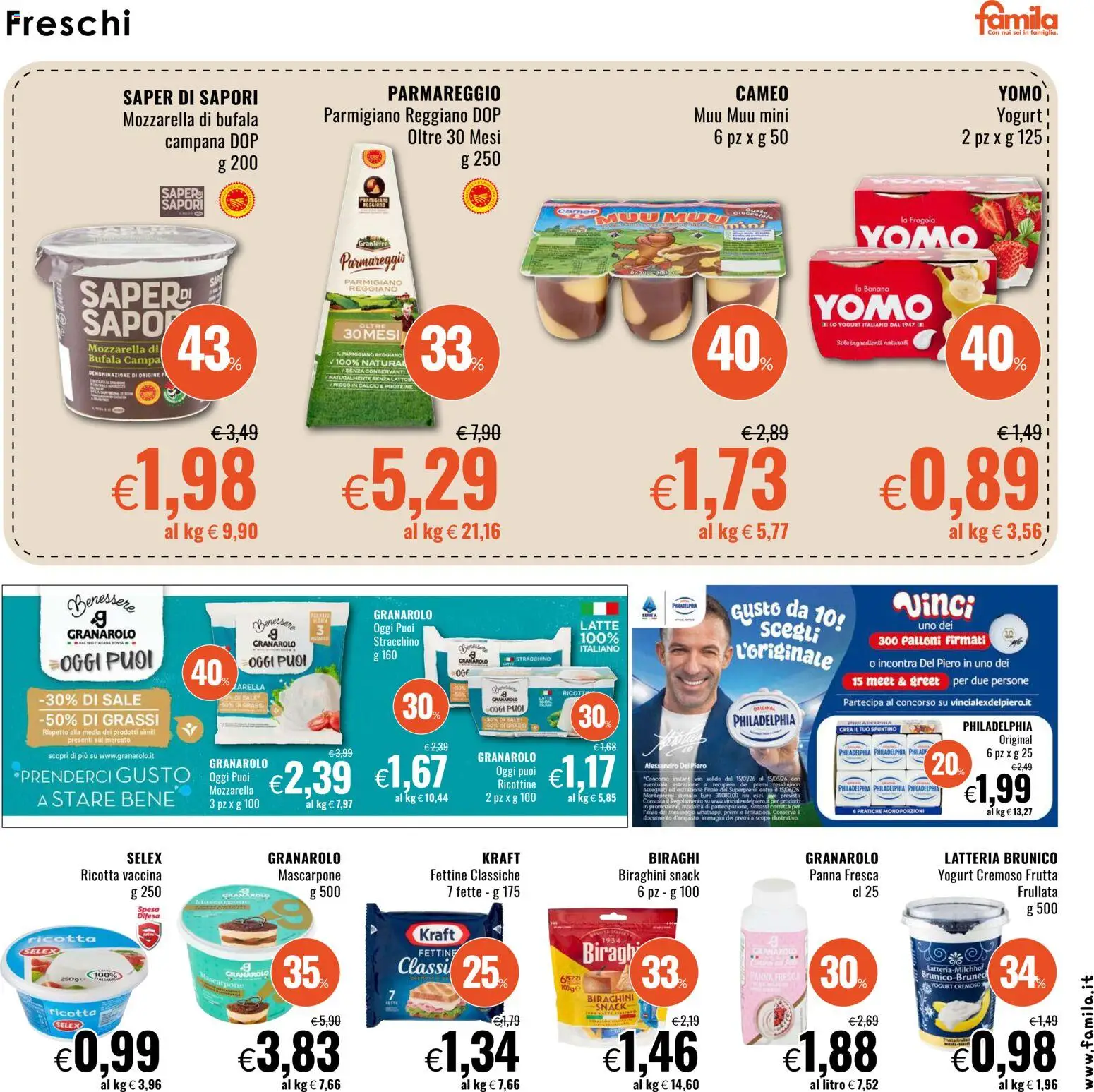 Volantino Famila del 22.01.2026 | Pagina: 7 | Prodotti: Yogurt, Frutta, Sale, Mascarpone