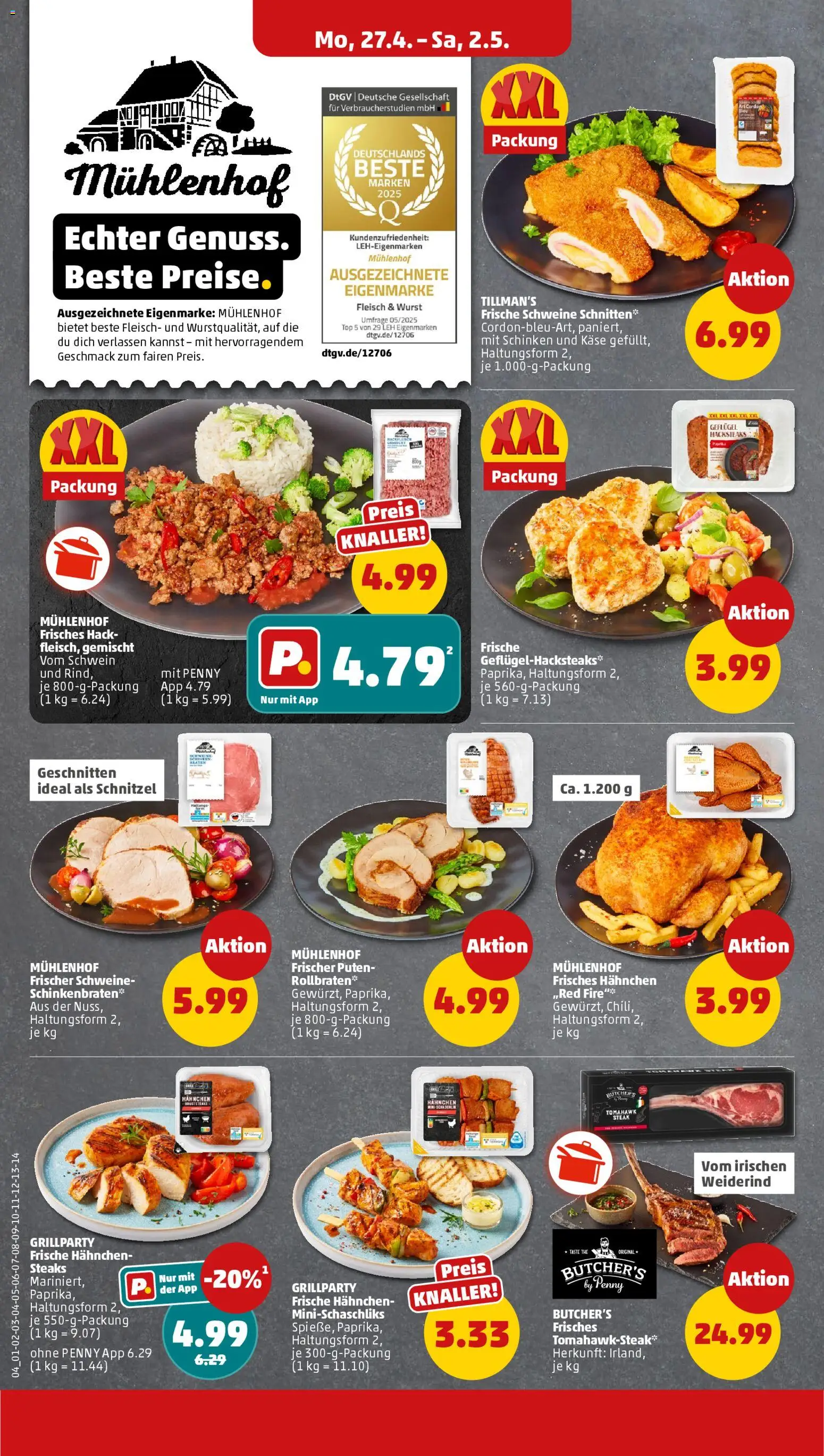 Penny Prospekt 	 – gültig ab 27.04.2026 | Seite: 6 | Produkte: Käse, Schnitzel, Wurst, Schinken