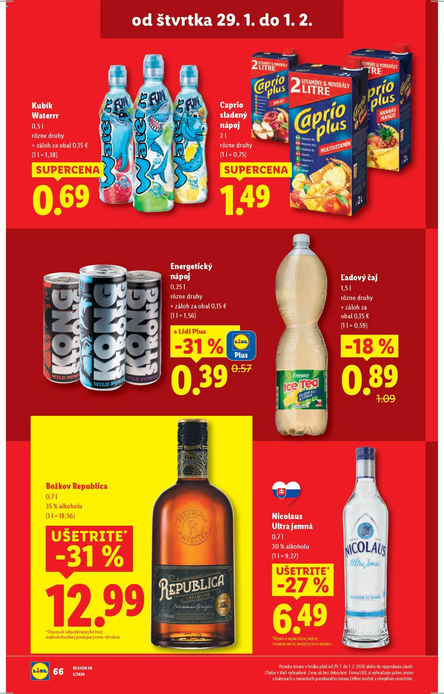 Nové Lidl akcie – leták je platný od 26.01.2026 | Strana: 78 | Produkty: Čaj, Božkov, Ananás, Rum
