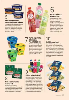 K-Market-mainoslehti voimassa 06.05.2026 alkaen | Sivu: 27 | Tuotteet: Raparperi, Mozzarella, Suklaa, Kinkku