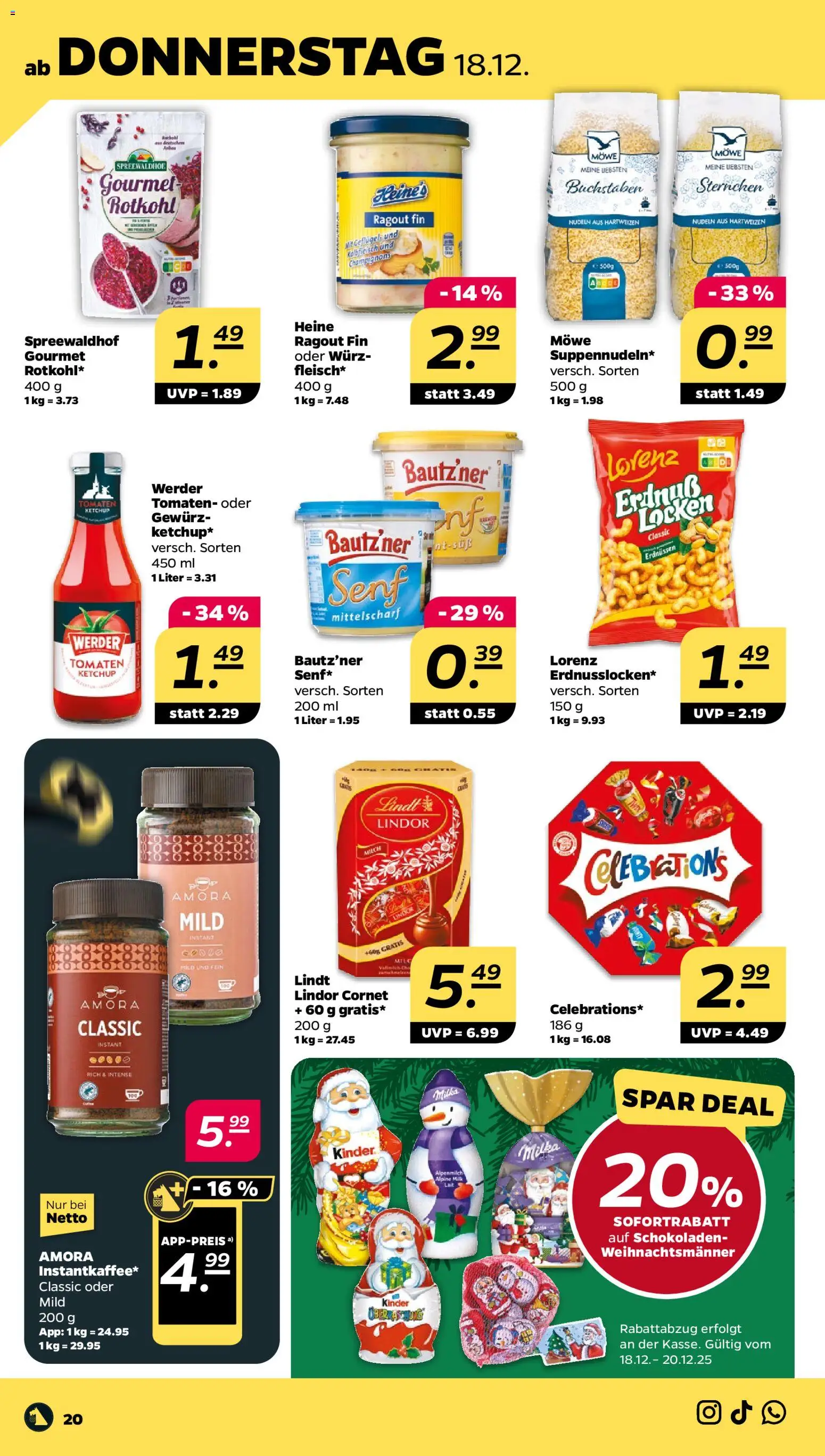 Netto Prospekt 	 – gültig ab 15.12.2025 | Seite: 22 | Produkte: Rotkohl, Tomaten, Nudeln, Ketchup