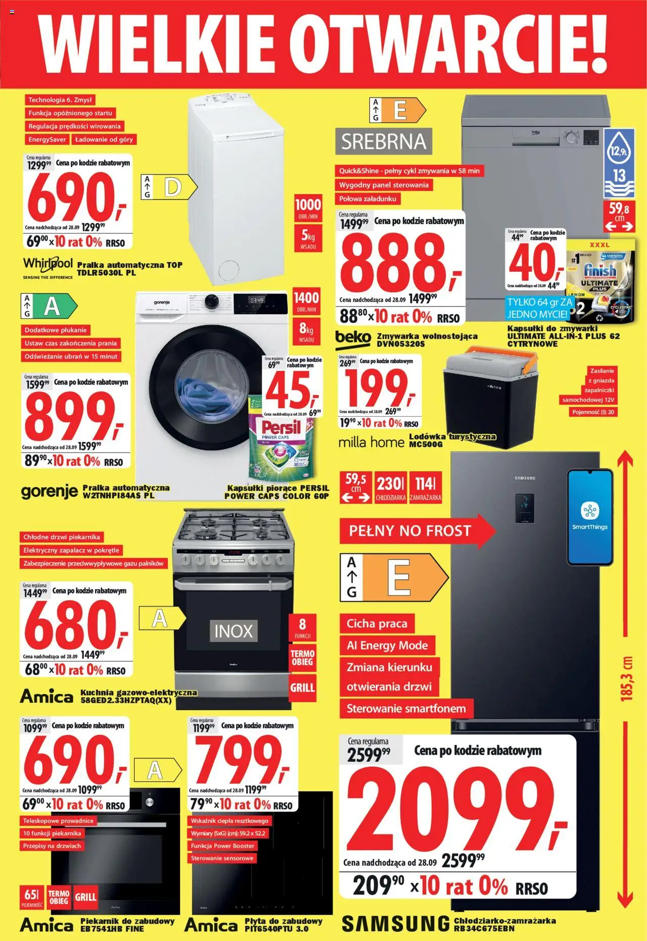 Mediaexpert Gazetka - Wielkie otwarcie Gorzów Wielkopolski od 18.09.2025 | Strona: 7 | Produkty: Lodówka, Zmywarka, Lodówka turystyczna, Finish