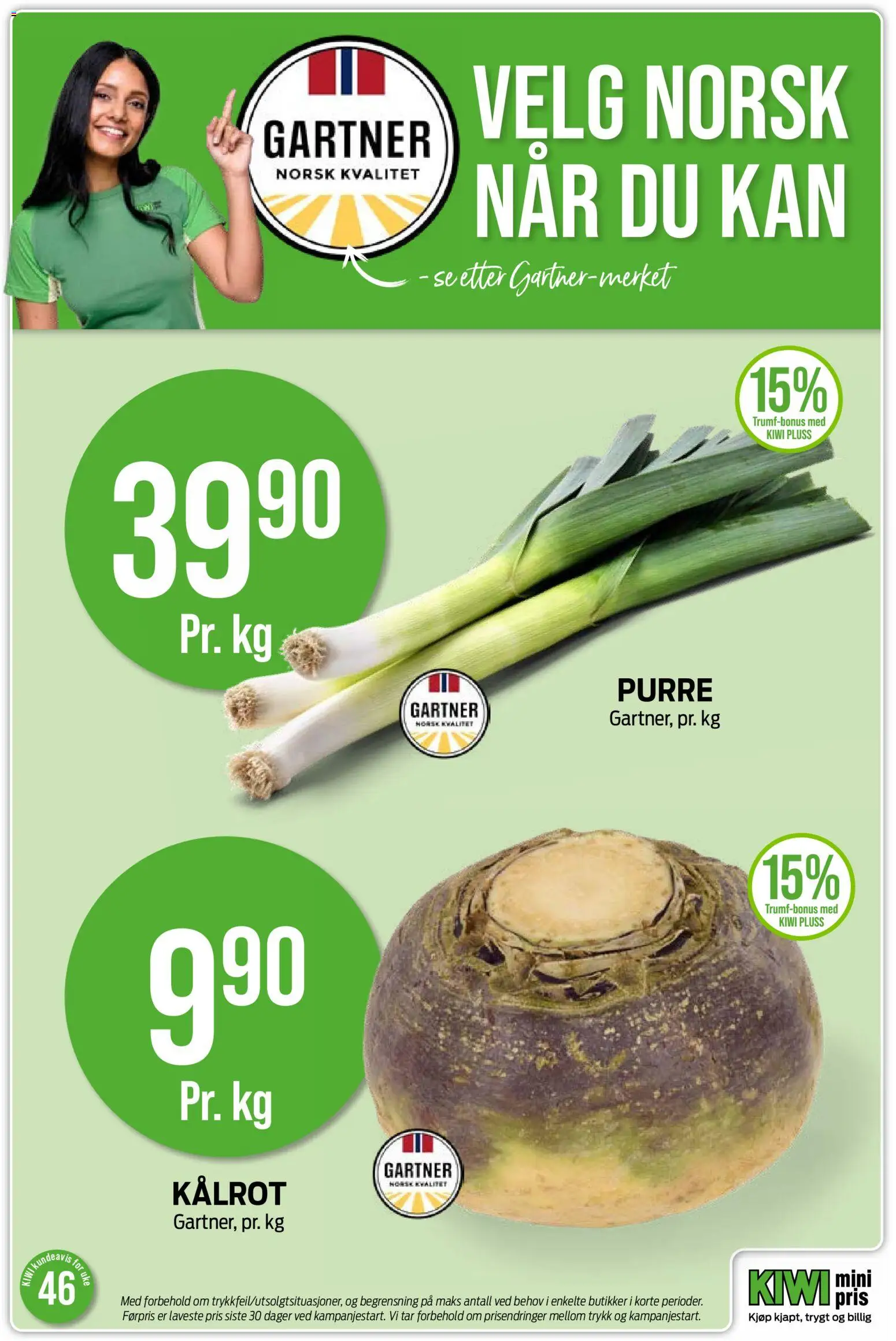 {H1} | Side: 15 | Produkter: Kiwi, Purre, Kålrot