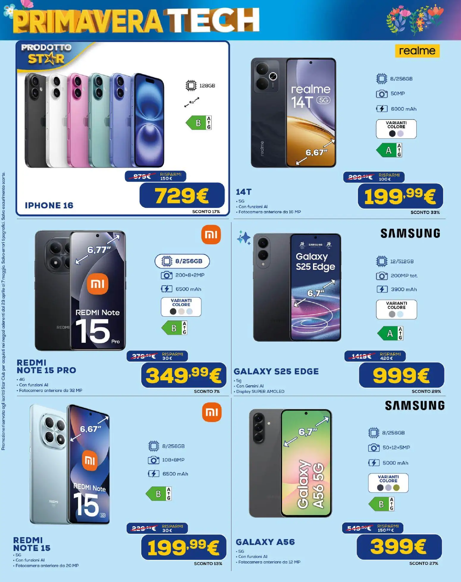 Volantino Euronics del 23.04.2026 | Pagina: 6 | Prodotti: Iphone, Fotocamera, Samsung