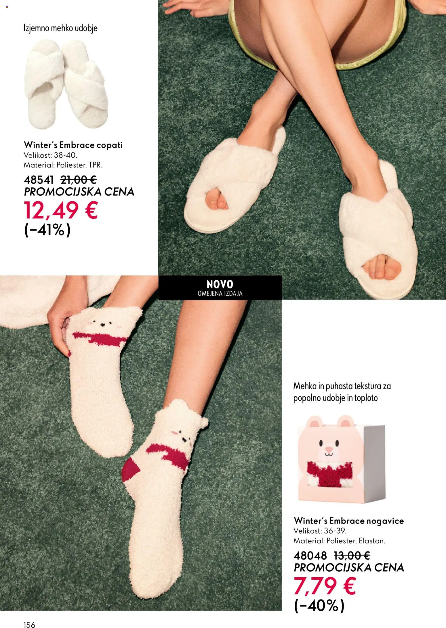 Novi Oriflame katalog ponudbe – veljaven od 19.11.2025 | Stran: 156 | Izdelki: Nogavice, Copati