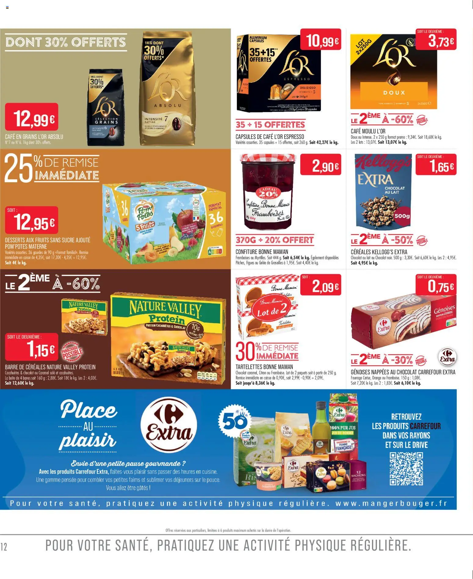 {H1} | Page: 14 | Produits: Confiture Bonne Maman, Café en grains, Jus de pomme, Jus