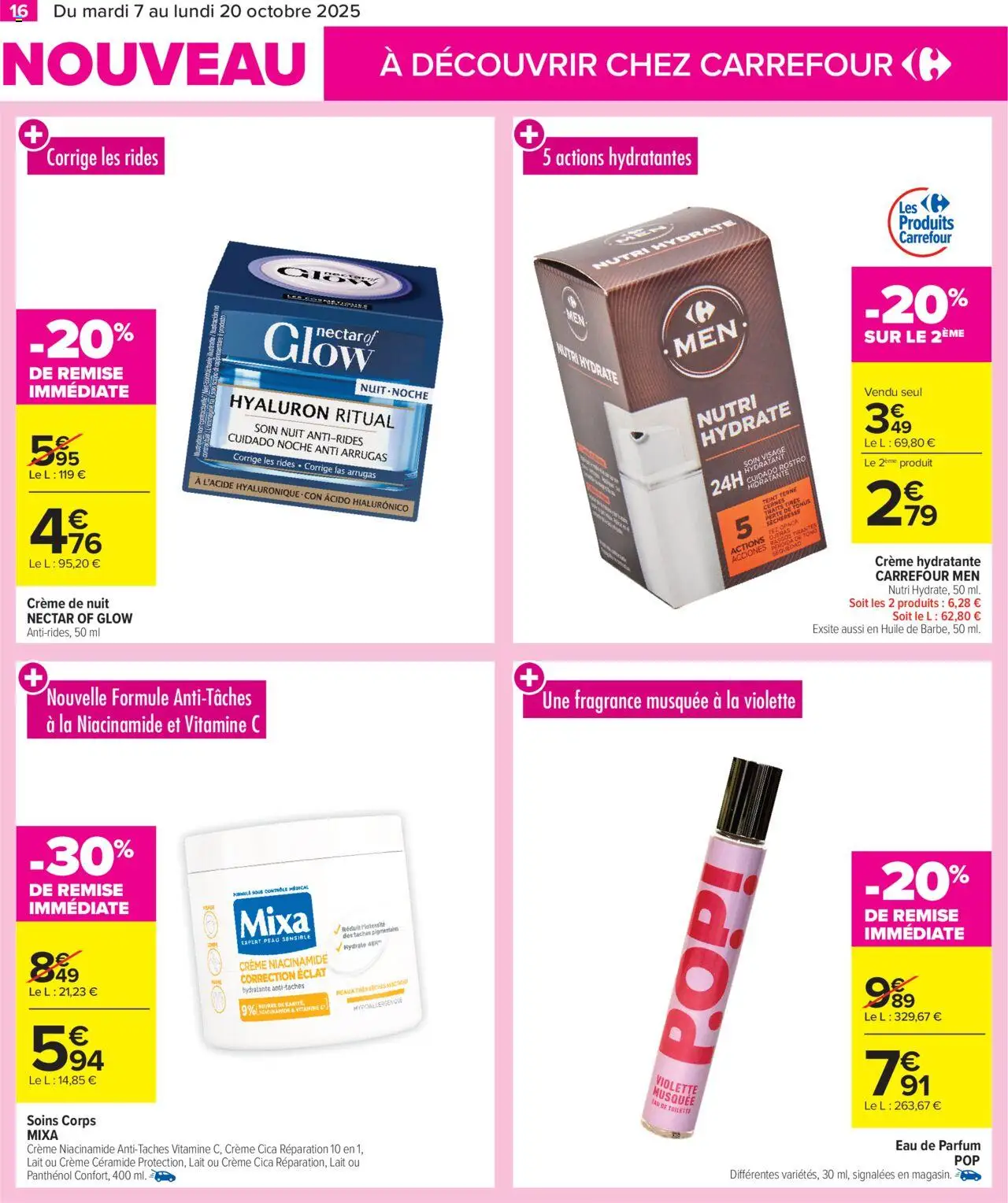 {H1} | Page: 18 | Produits: Eau de toilette, Crème de nuit, Beurre, Huile