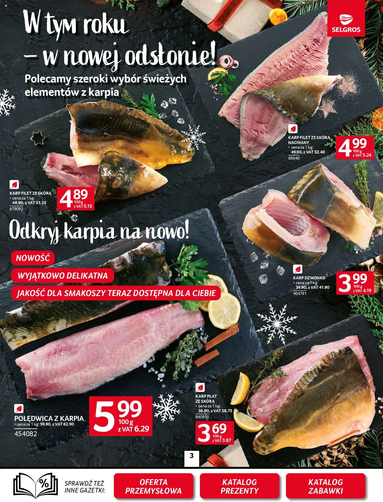 Selgros cash&carry Gazetka od 20.11.2025 | Strona: 3 | Produkty: Karp