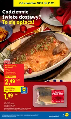 Pogląd oferty "Polski świeży karp, płat ze skórą, 100 g" - ważna od 18.12.2025 | Strona: 3 | Produkty: Karp