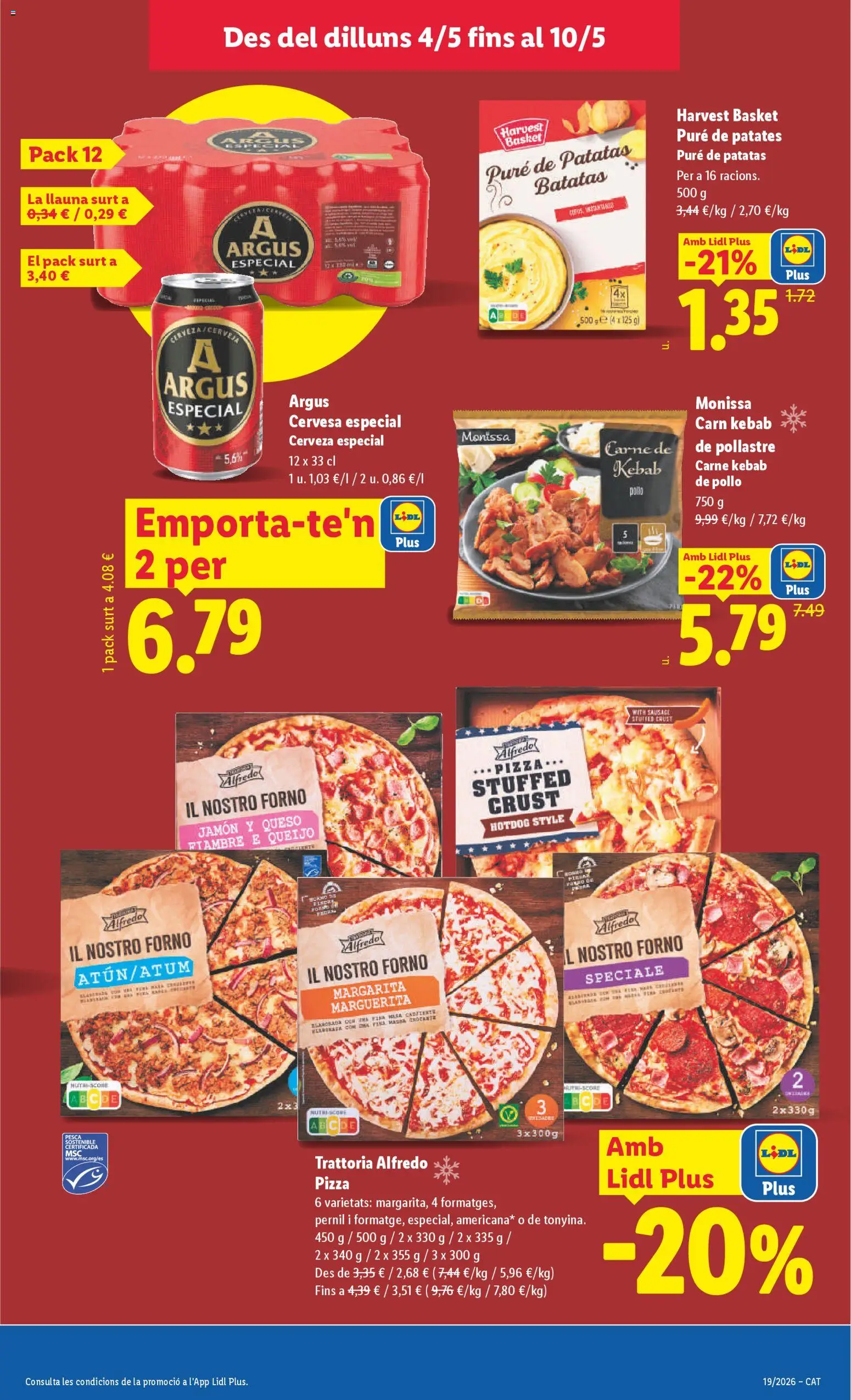 Lidl folleto │ válido desde el 04.05.2026 | Página: 15 | Productos: Queso, Jamón, Pizza, Cerveza
