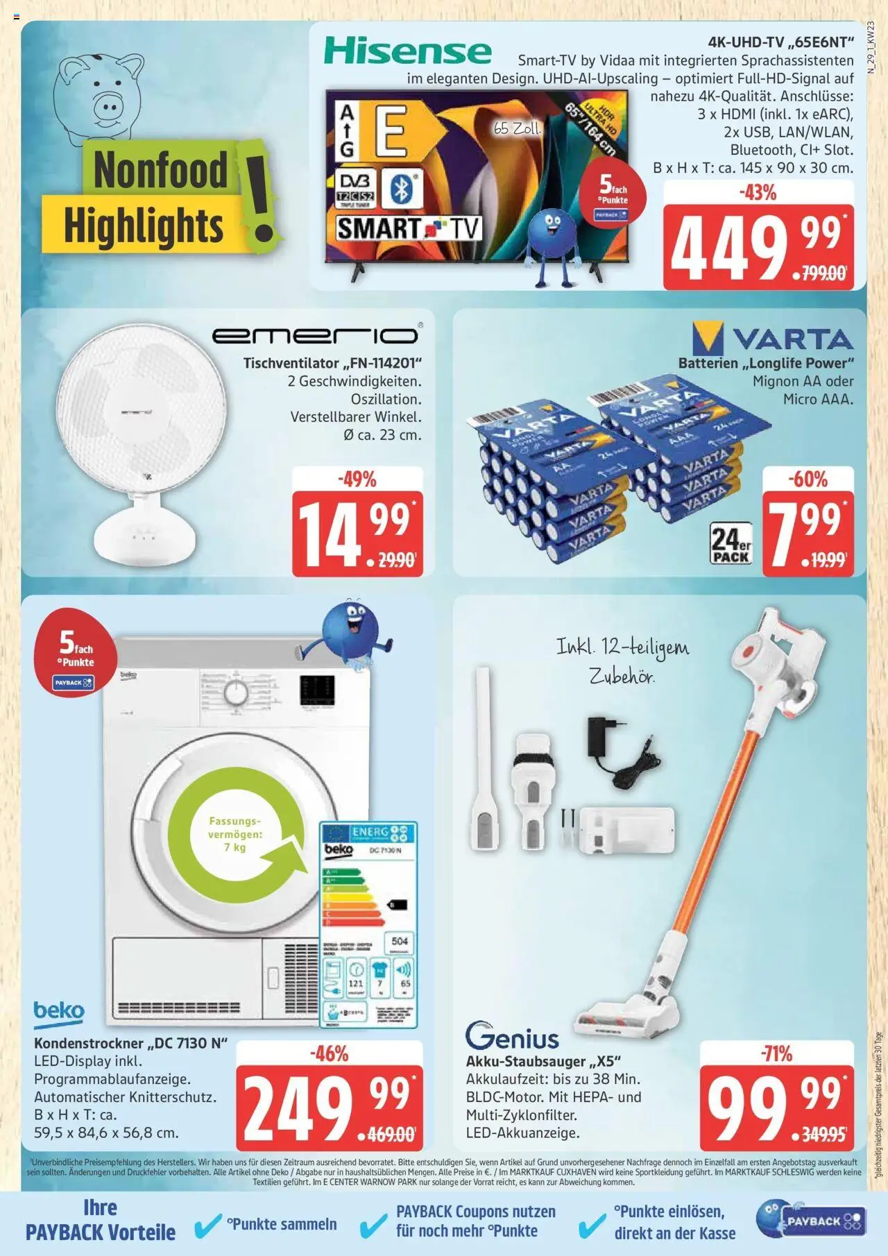 Marktkauf - Marktkauf: Wochenangebote - gültig ab dem 01.06.2025 | Seite: 29 | Produkte: Hisense, Batterien, Smart TV, TV
