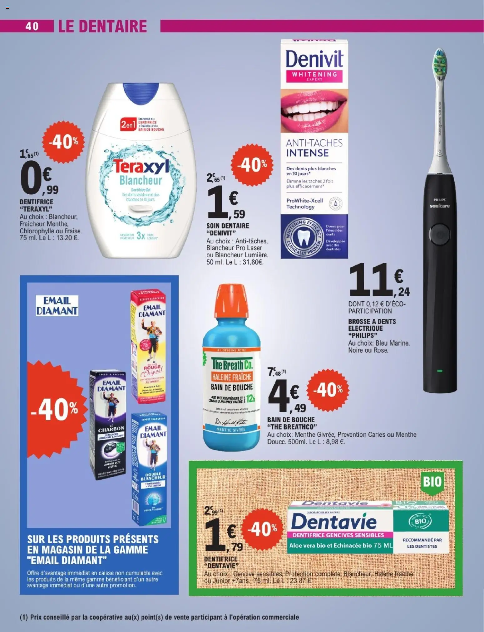 {H1} | Page: 40 | Produits: Brosse à dents électrique, Brosse, Dentifrice, Brosse à dents