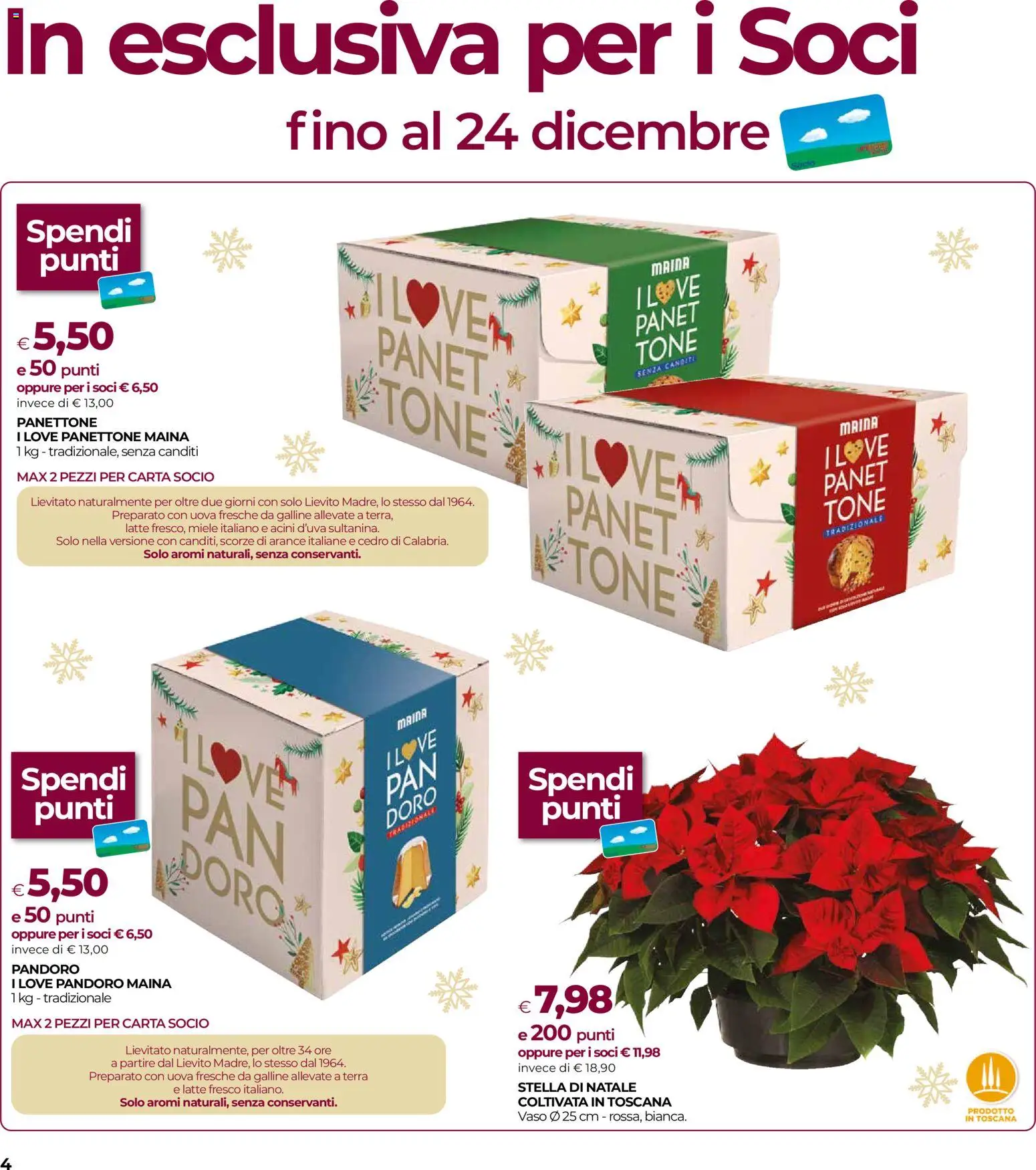 Volantino COOP del 04.12.2025 | Pagina: 4 | Prodotti: Arance, Latte, Toner, Vaso