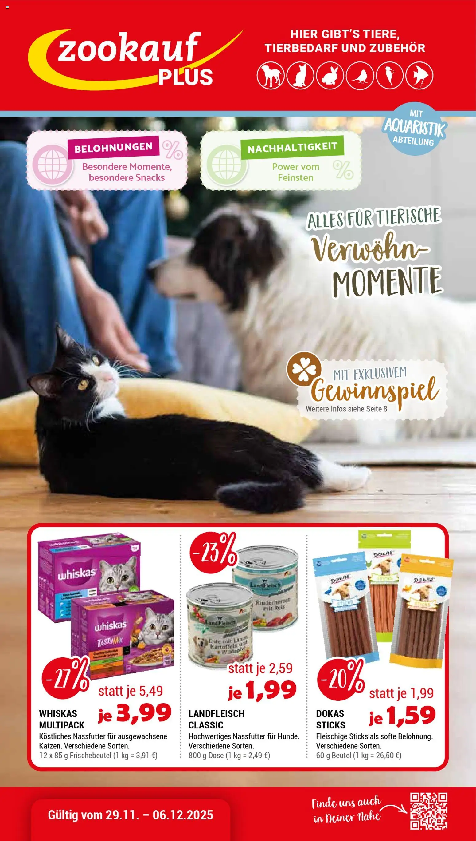zookauf Prospekt 	 – gültig ab 29.11.2025 | Seite: 1 | Produkte: Kartoffeln, Reis, Ente, Whiskas