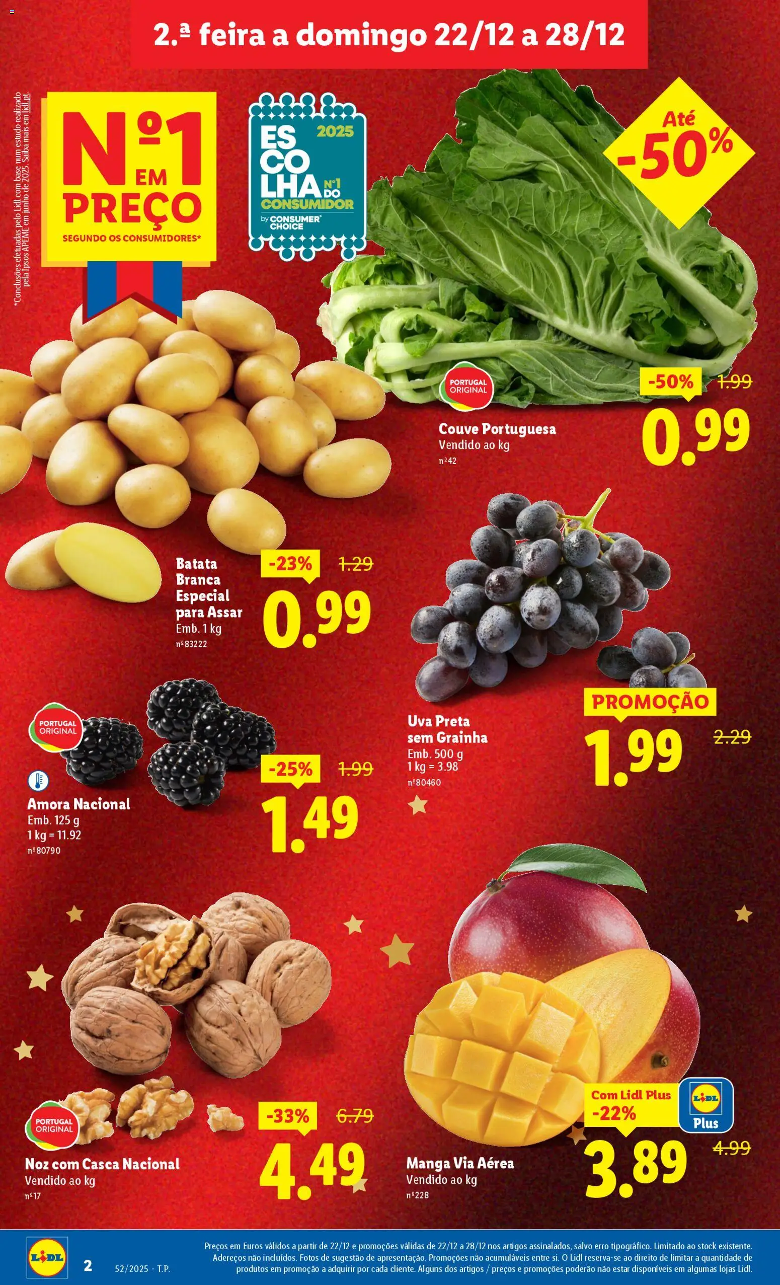 Lidl folheto │ válido de 22.12.2025 | Página: 2 | Produtos: Batata, Base, Couve