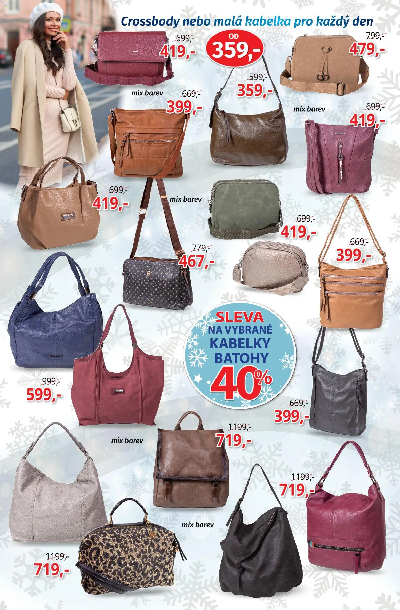 Prior - Akční Nabídka Obuvi od 12.01.2026 | Strana: 2 | Produkty: Batohy, Kabelka, Kabelky