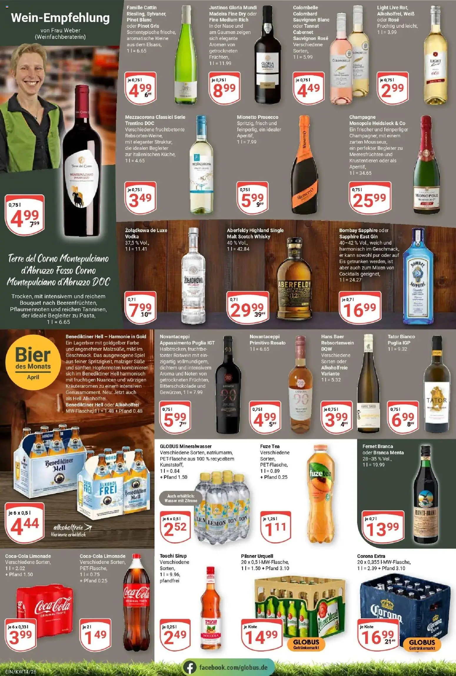 Globus prospekt Homburg-Einöd	 – gültig ab 30.03.2026 | Seite: 19 | Produkte: Spiel, Fuze tea, Rotwein, Benediktiner hell