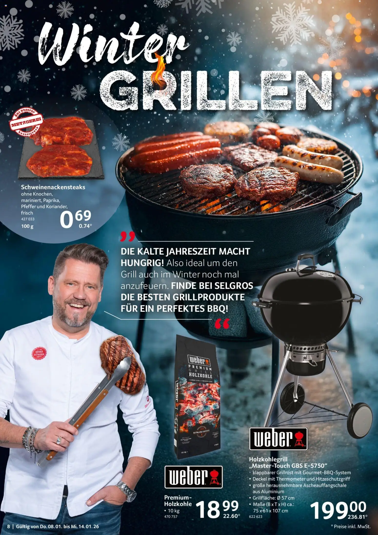 Selgros Prospekt 	 – gültig ab 08.01.2026 | Seite: 8 | Produkte: Grill, Thermometer, Pfeffer