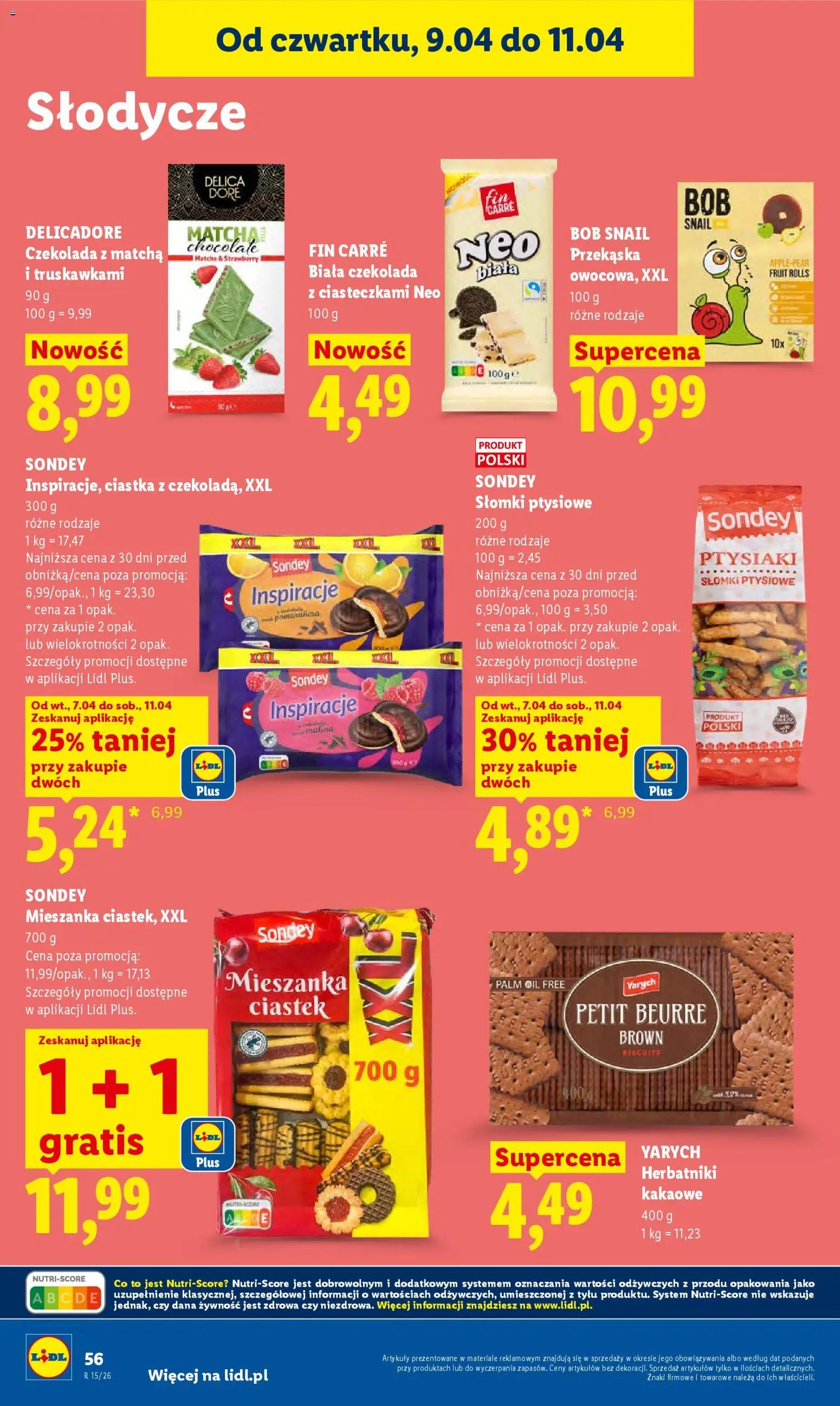 Lidl gazetka od 09.04.2026 | Strona: 56 | Produkty: Słodycze, Słomki, Herbatniki, Ciastka