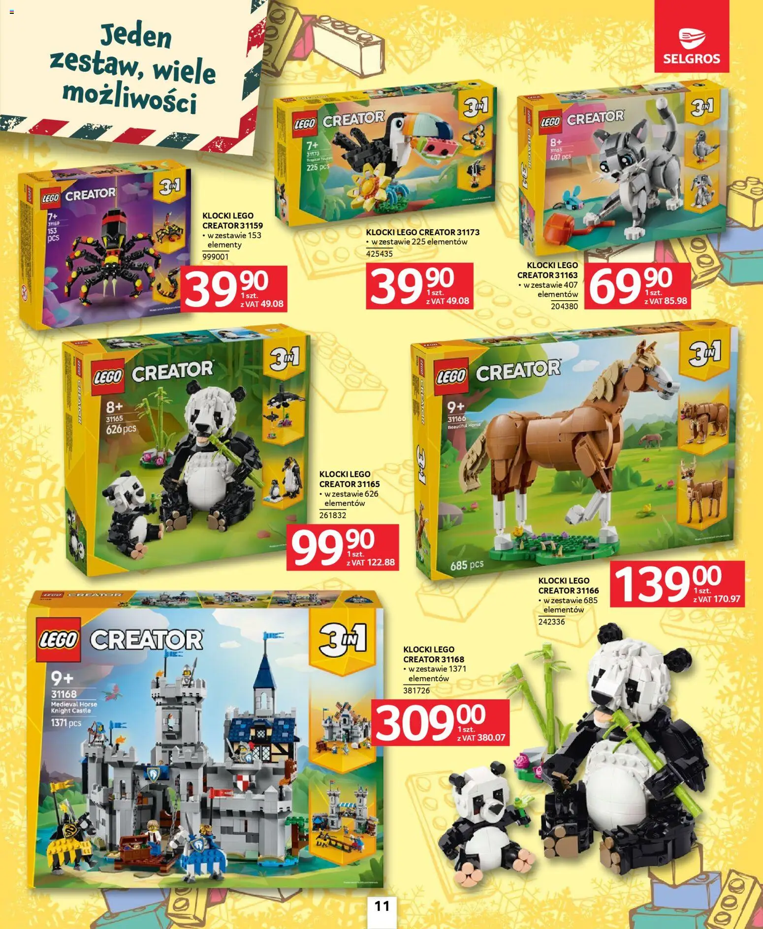 Selgros cash&carry Gazetka - Zabawki od 20.11.2025 | Strona: 11 | Produkty: Lego, Klocki Lego