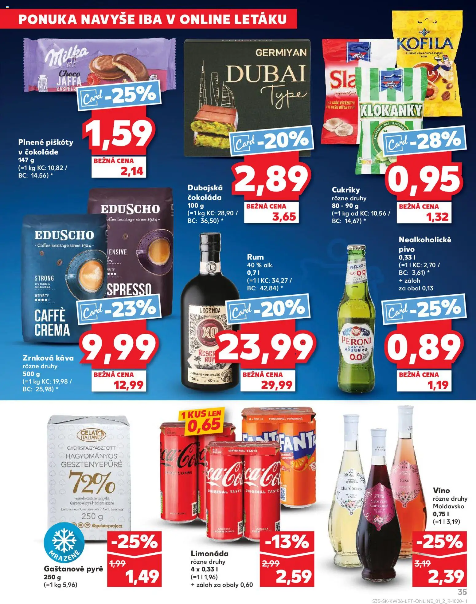 Nové Kaufland akcie – leták je platný od 05.02.2026 | Strana: 35 | Produkty: Víno, Cukríky, Nealkoholické pivo, Rum